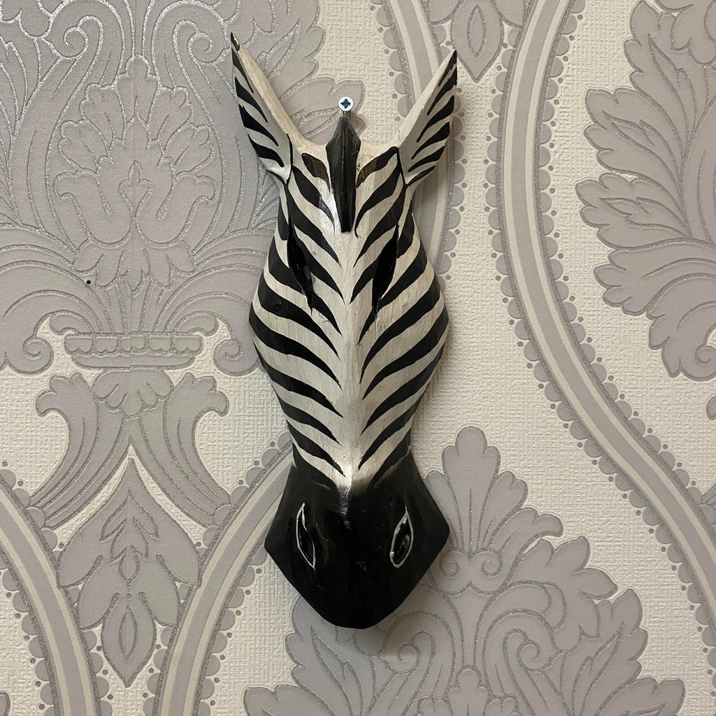 Wooden Zebra Giraffe Animal Head Home Wall Decoration 30Cm Christmas Gift