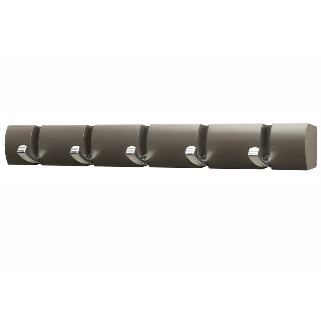 4 5 6 Concealed Door Hook Coat Hanging Storage Wall Mounted - Dark Grey Brown