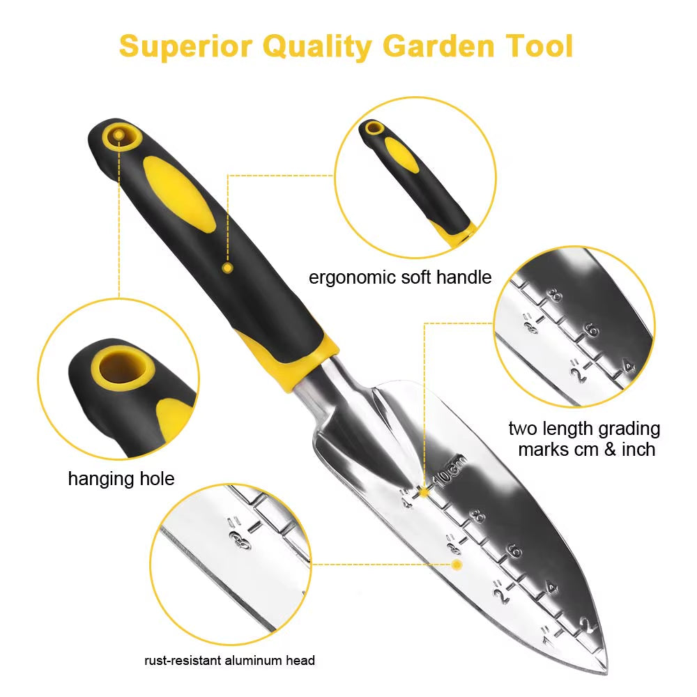 Garden Tool Hand Trowel,Rake,Cultivator,Weeder Tools with Ergonomic Handle,Garden Lawn Farmland Transplant Gardening Bonsai Tool