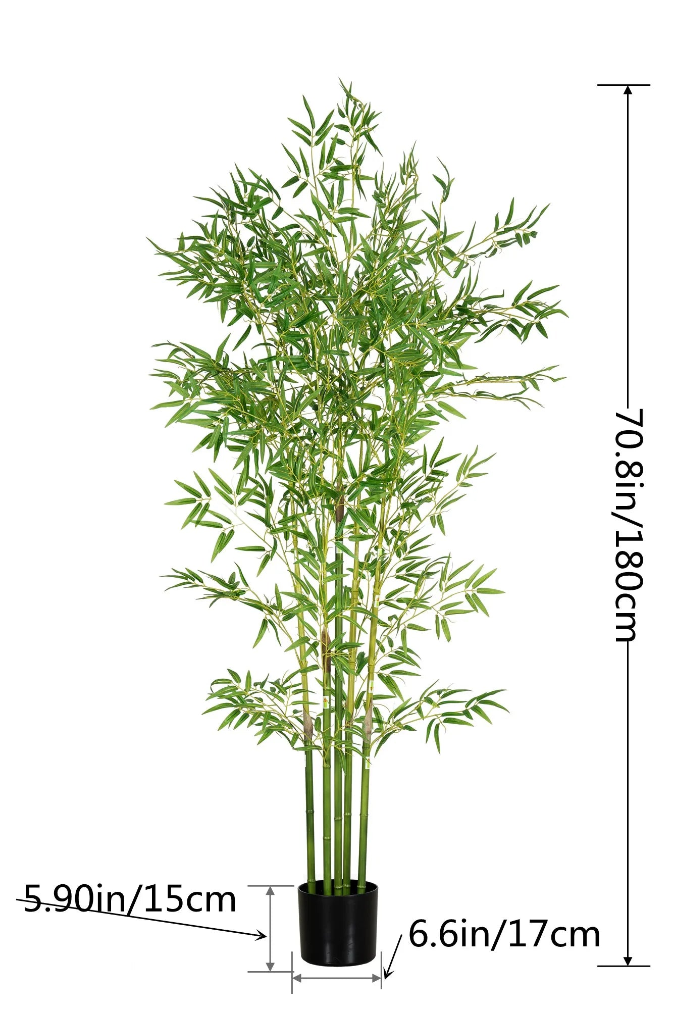 Artificial Bamboo Tree 150Cm/180Cm/210Cm Tall Faux Silk Plant for Home Office Indoor Outdoor Decor Fake Bamboo Tree with Lifelik