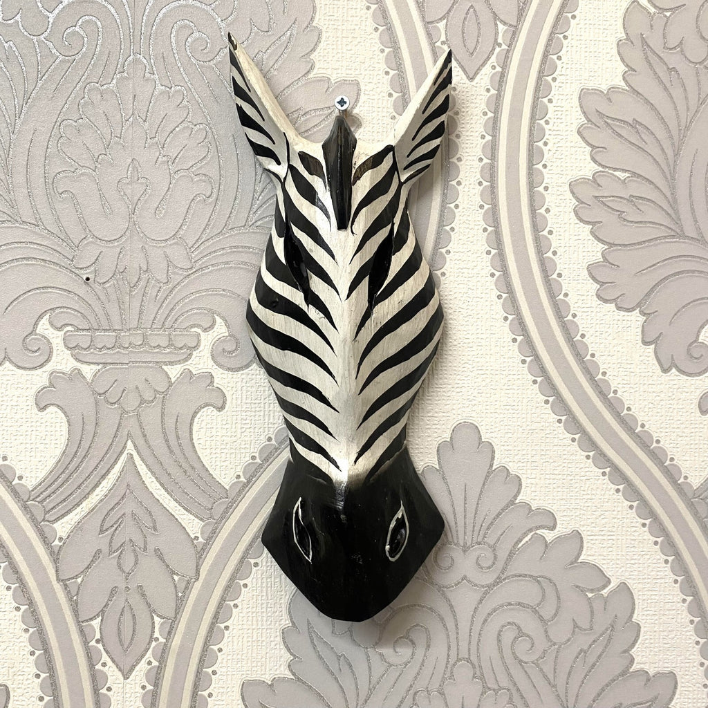 Wooden Zebra Giraffe Animal Head Home Wall Decoration 30Cm Christmas Gift