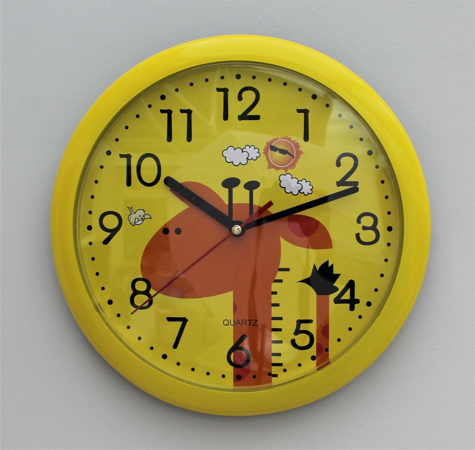 Wall Clock Childrens Kids Animal Giraffe Design Bedroom Play Room Time 10"