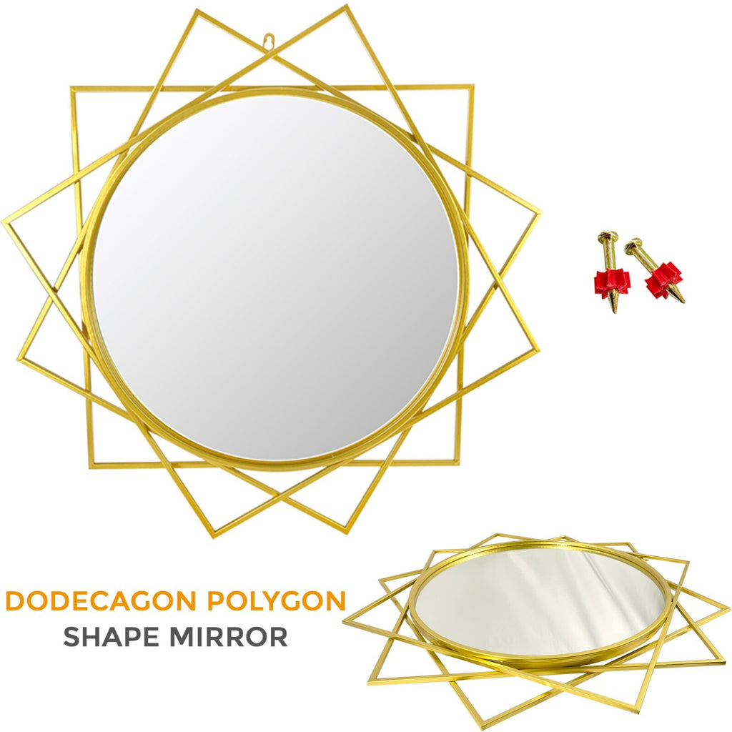 Large Wall Mounted Mirror Modern Gold Accent Bedroom Bathroom Makeup Mirror