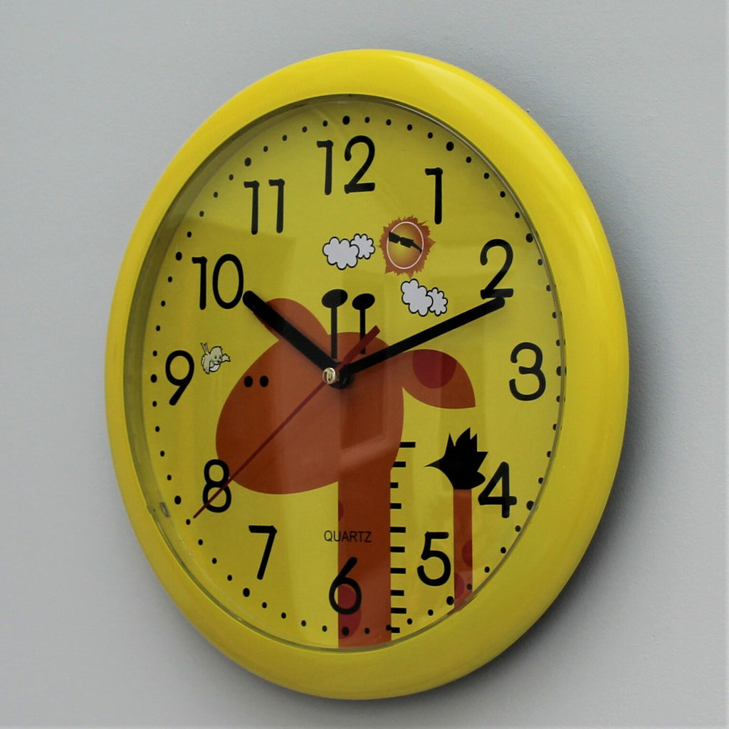 Wall Clock Childrens Kids Animal Giraffe Design Bedroom Play Room Time 10"