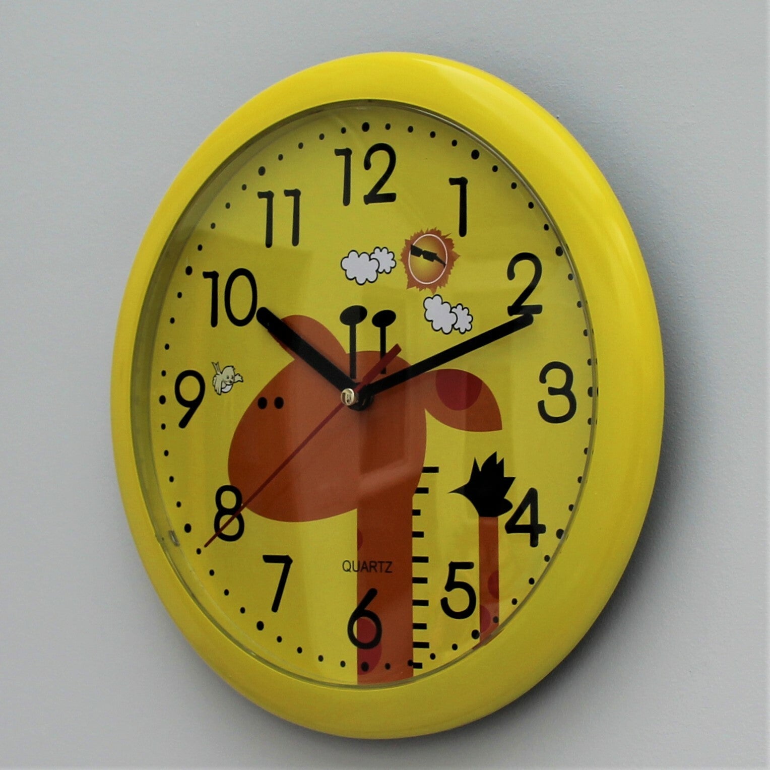 Wall Clock Childrens Kids Animal Giraffe Design Bedroom Play Room Time 10"