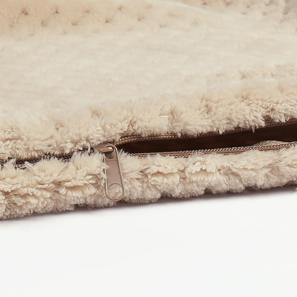 Brentfords Waffle Cushion Covers Popcorn Fleece Set of 2 Pack Sofa - 18" X 18