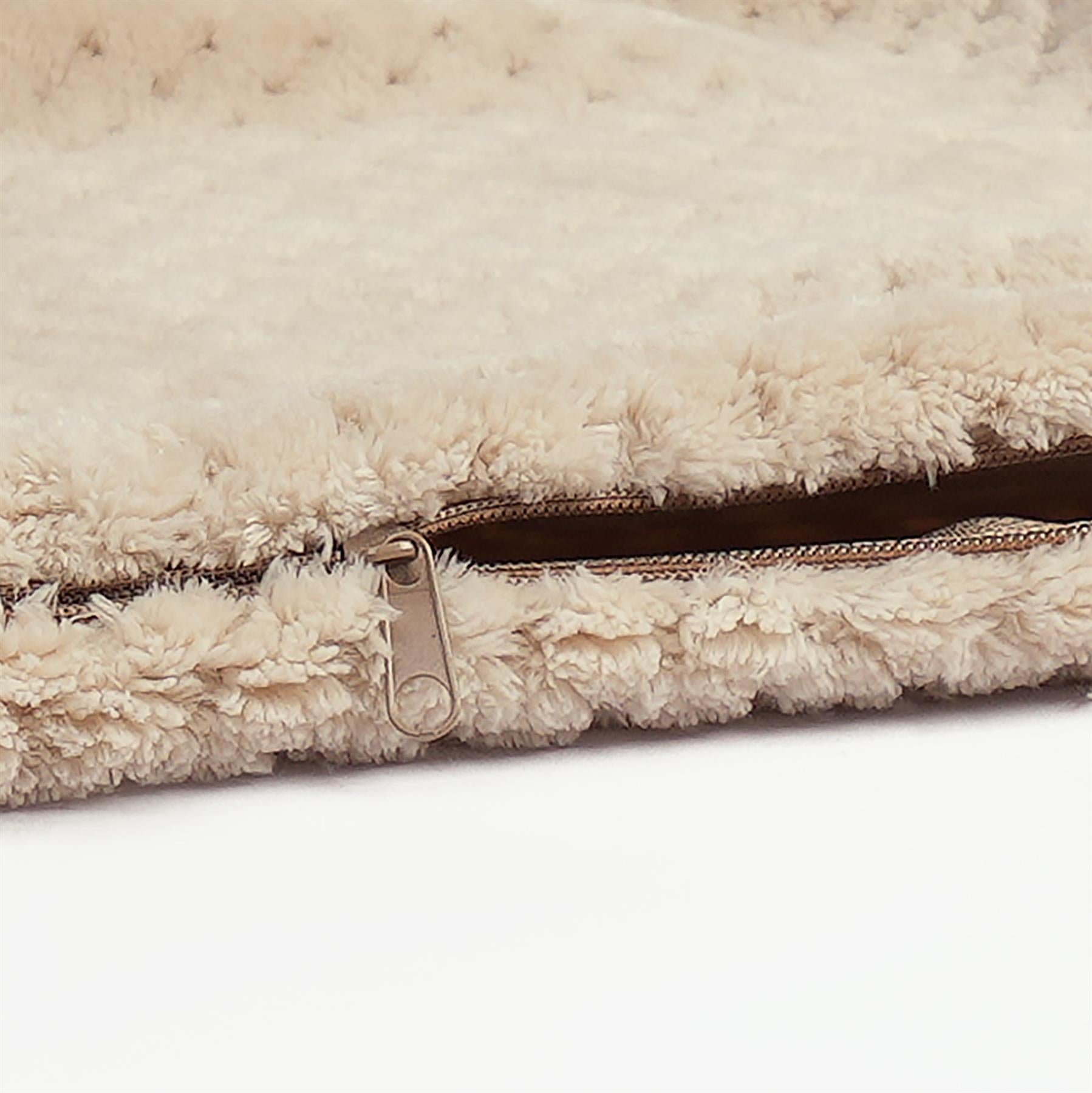 Brentfords Waffle Cushion Covers Popcorn Fleece Set of 2 Pack Sofa - 18" X 18