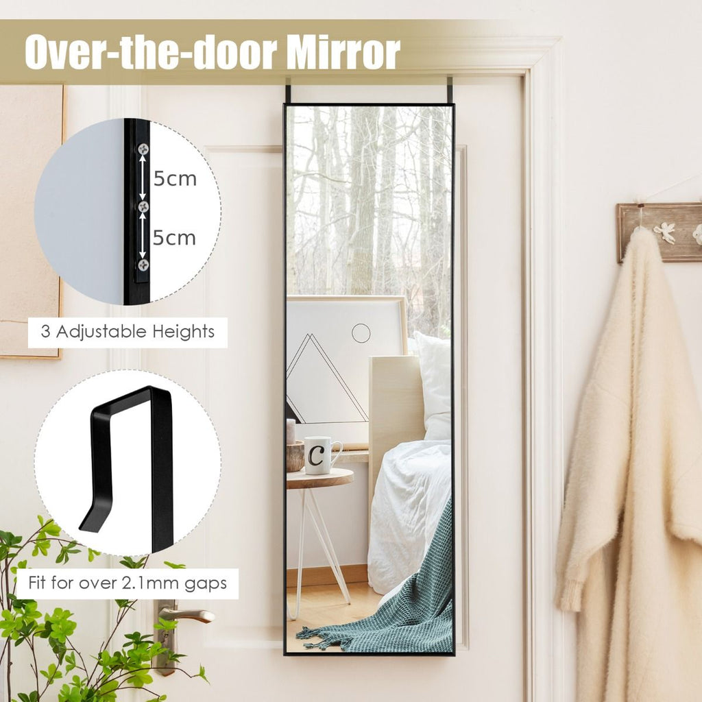 120 X 37 Cm Full Length Wall Hanging Mirror with Adjustable Hook