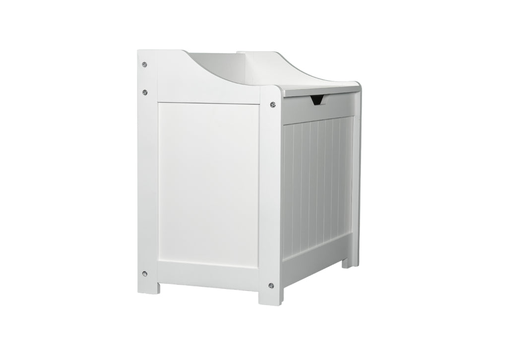 Laundry Box Wooden Bathroom Storage Basket Linen Clothes Chest Christow