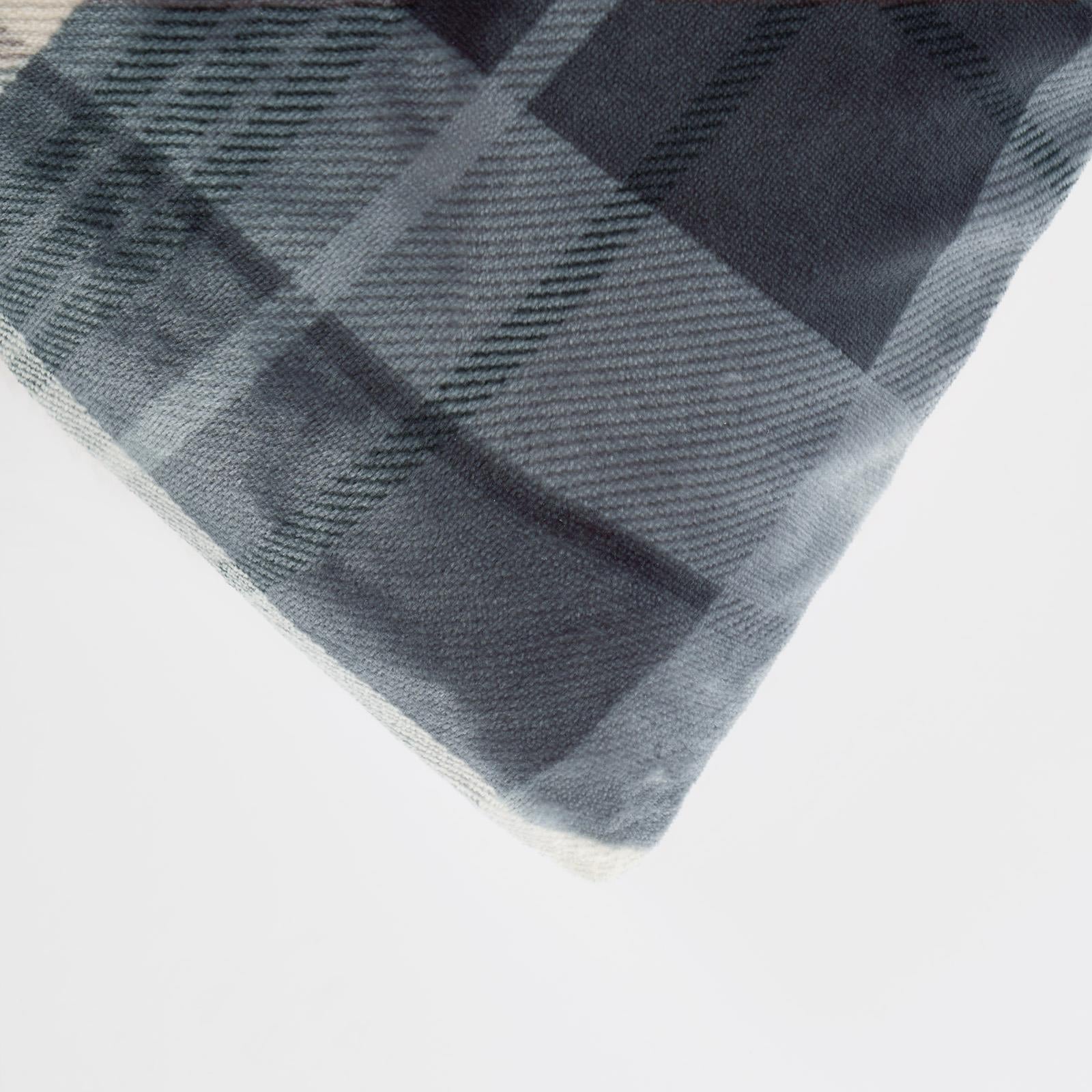 OHS Check Cushion Covers 2 Pack Flannel Fleece Square Pillowcases