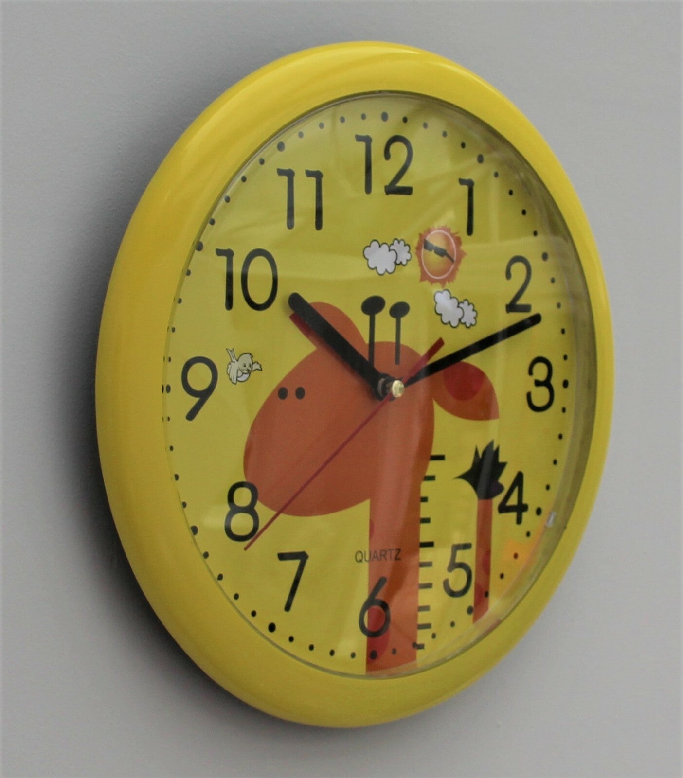 Wall Clock Childrens Kids Animal Giraffe Design Bedroom Play Room Time 10"