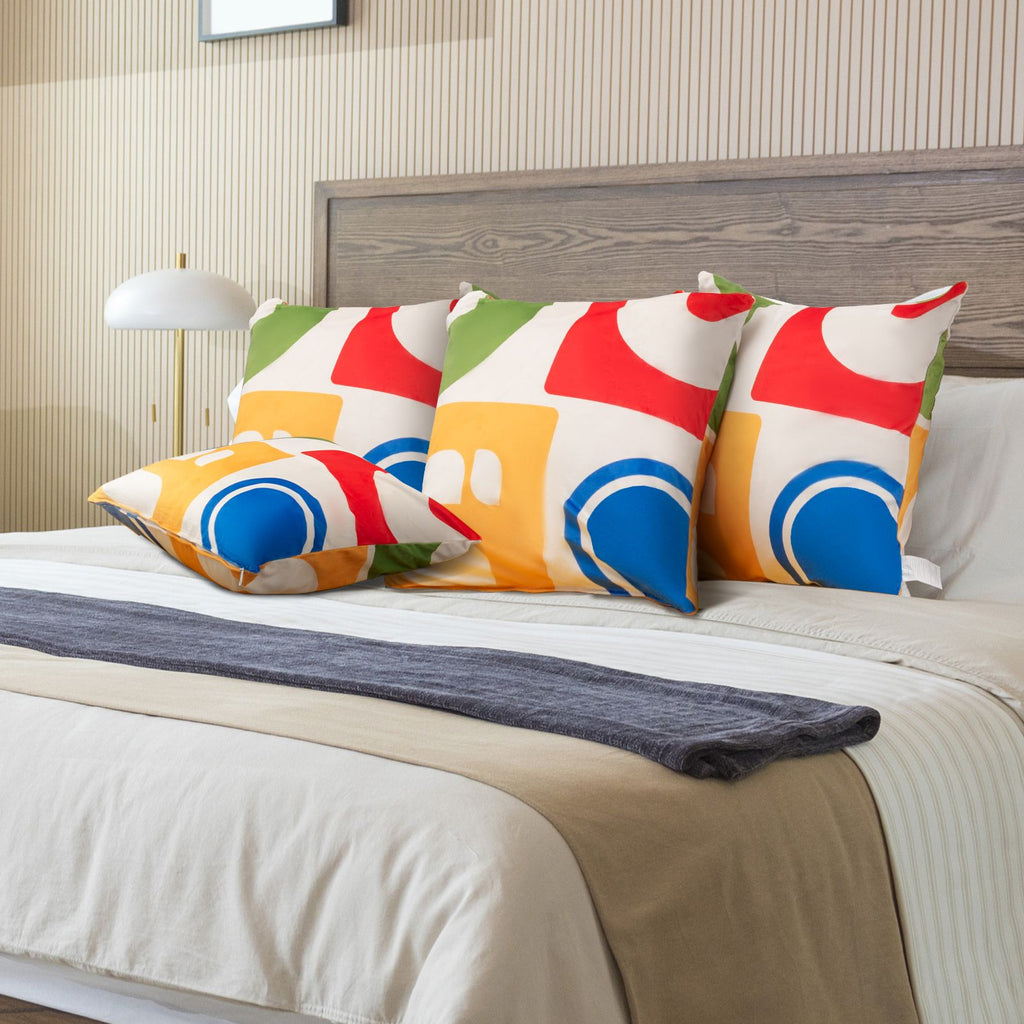 Soft Velvet Covered Decorative Throw Pillow Set of 4