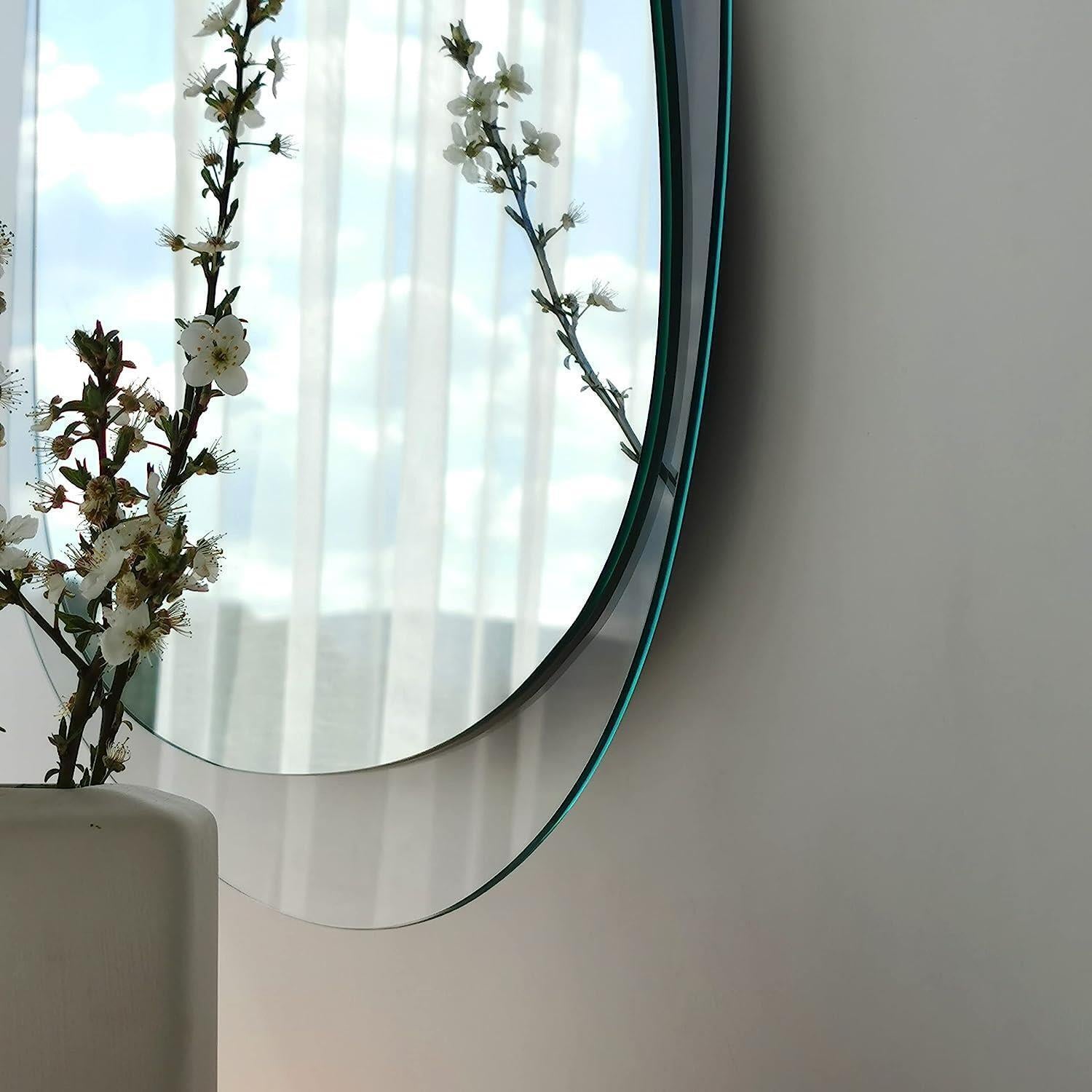 Wall Mirror with Clear Rear Glass Gozos Modern Industrial Marzagon Mirror