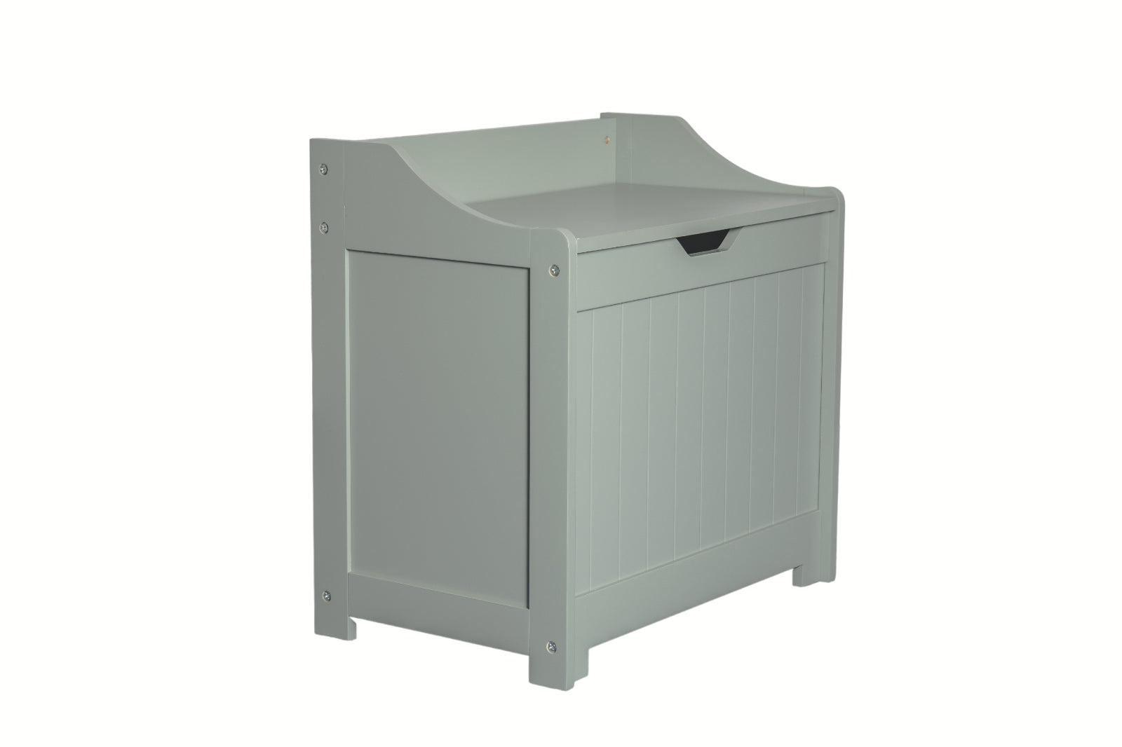 Laundry Box Wooden Bathroom Storage Basket Linen Clothes Chest Christow