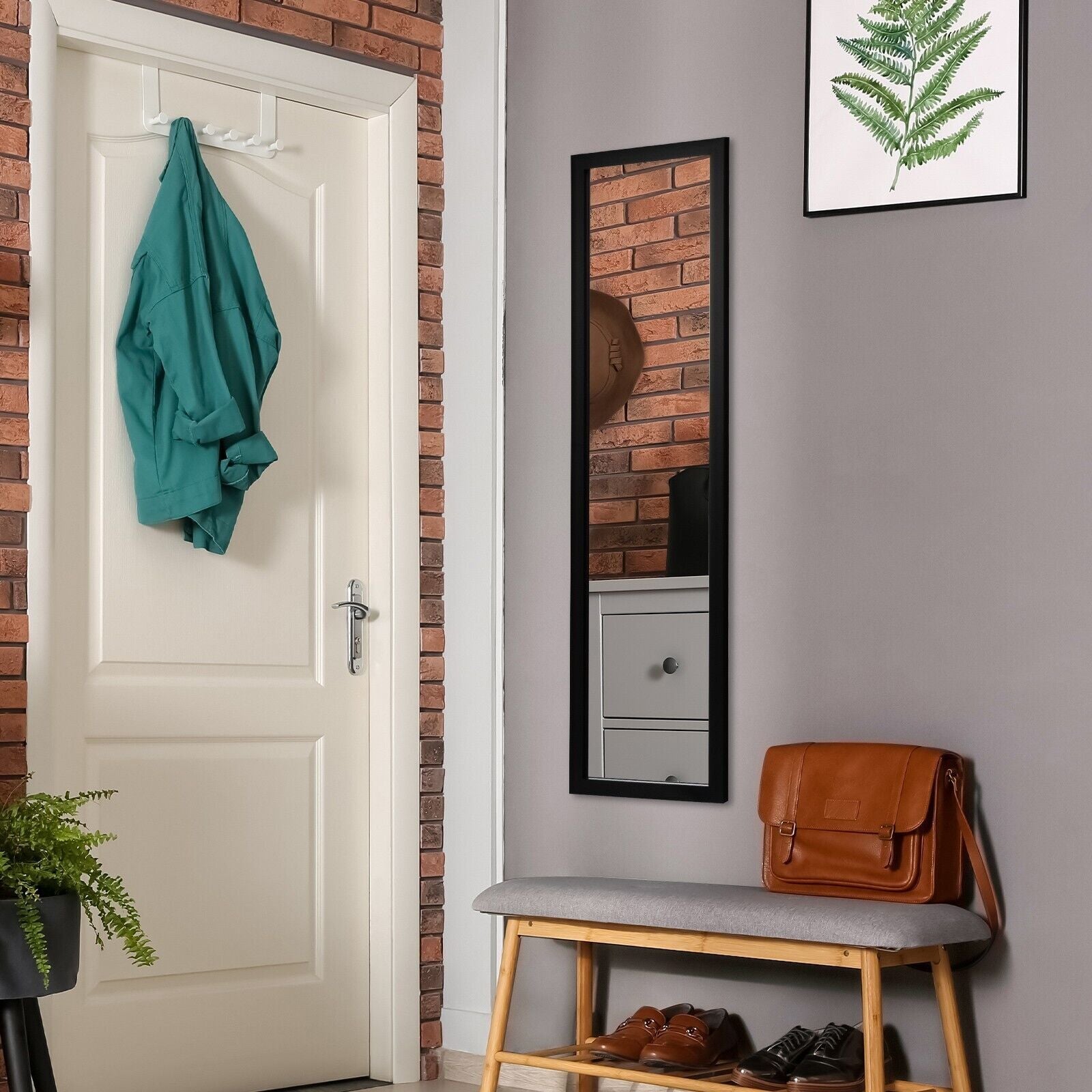 Full Length Mirror Full Body over the Door Dressing Mirror Door & Wall Hanging