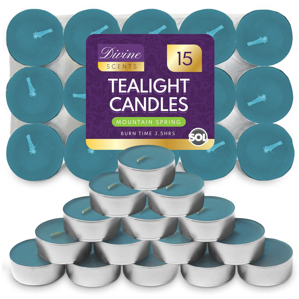 15-30Pk Scented Tea Lights Candles | Various Perfumes 3.5 Hour Burn Tealights