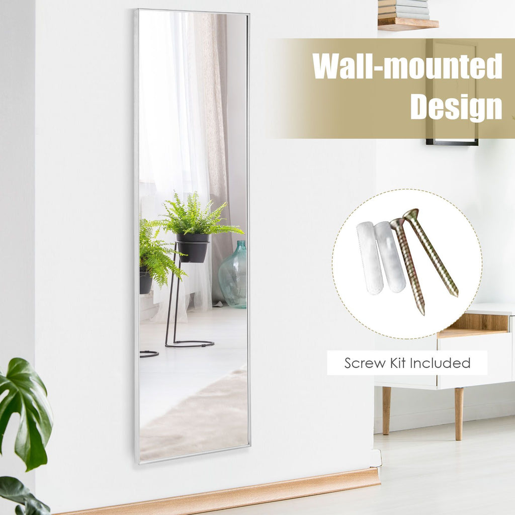 120 X 37 Cm Full Length Wall Hanging Mirror with Adjustable Hook