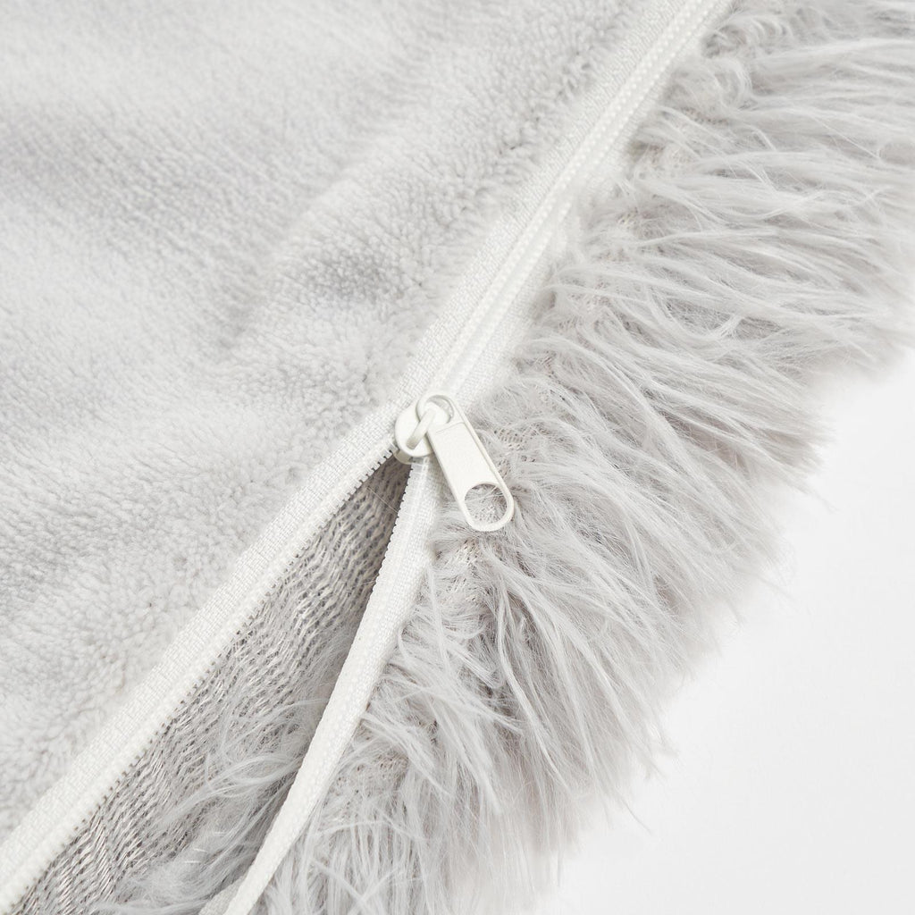 Sienna Fluffy Cushion Covers Filled Shaggy Fleece Sofa Scatter Pillow 55 X 55Cm