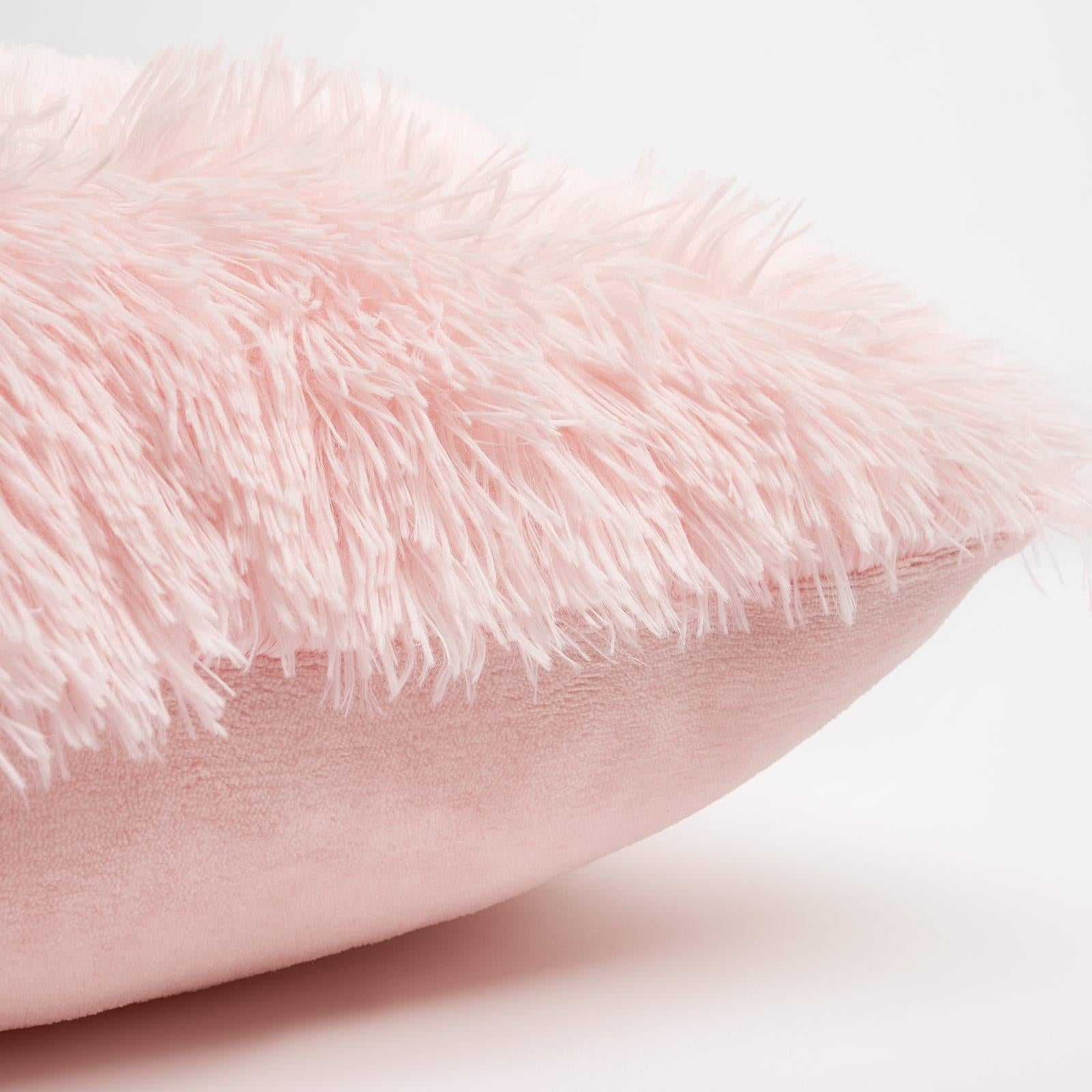 Sienna Fluffy Cushion Covers Filled Shaggy Fleece Sofa Scatter Pillow 55 X 55Cm