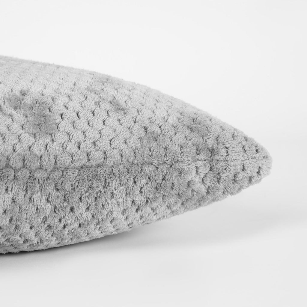 Brentfords Waffle Cushion Covers Popcorn Fleece Set of 2 Pack Sofa - 18" X 18