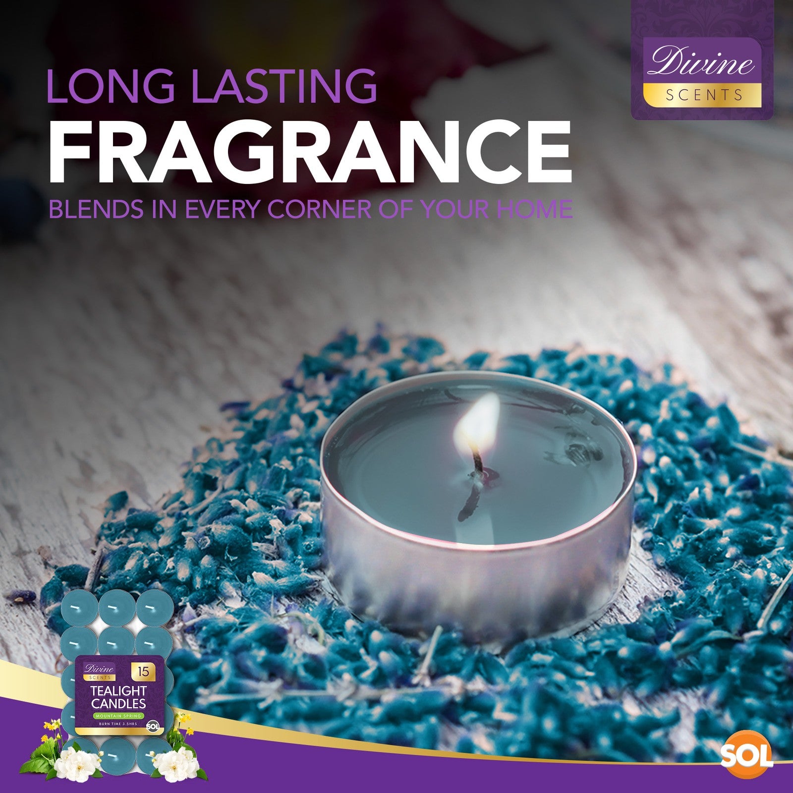 15-30Pk Scented Tea Lights Candles | Various Perfumes 3.5 Hour Burn Tealights