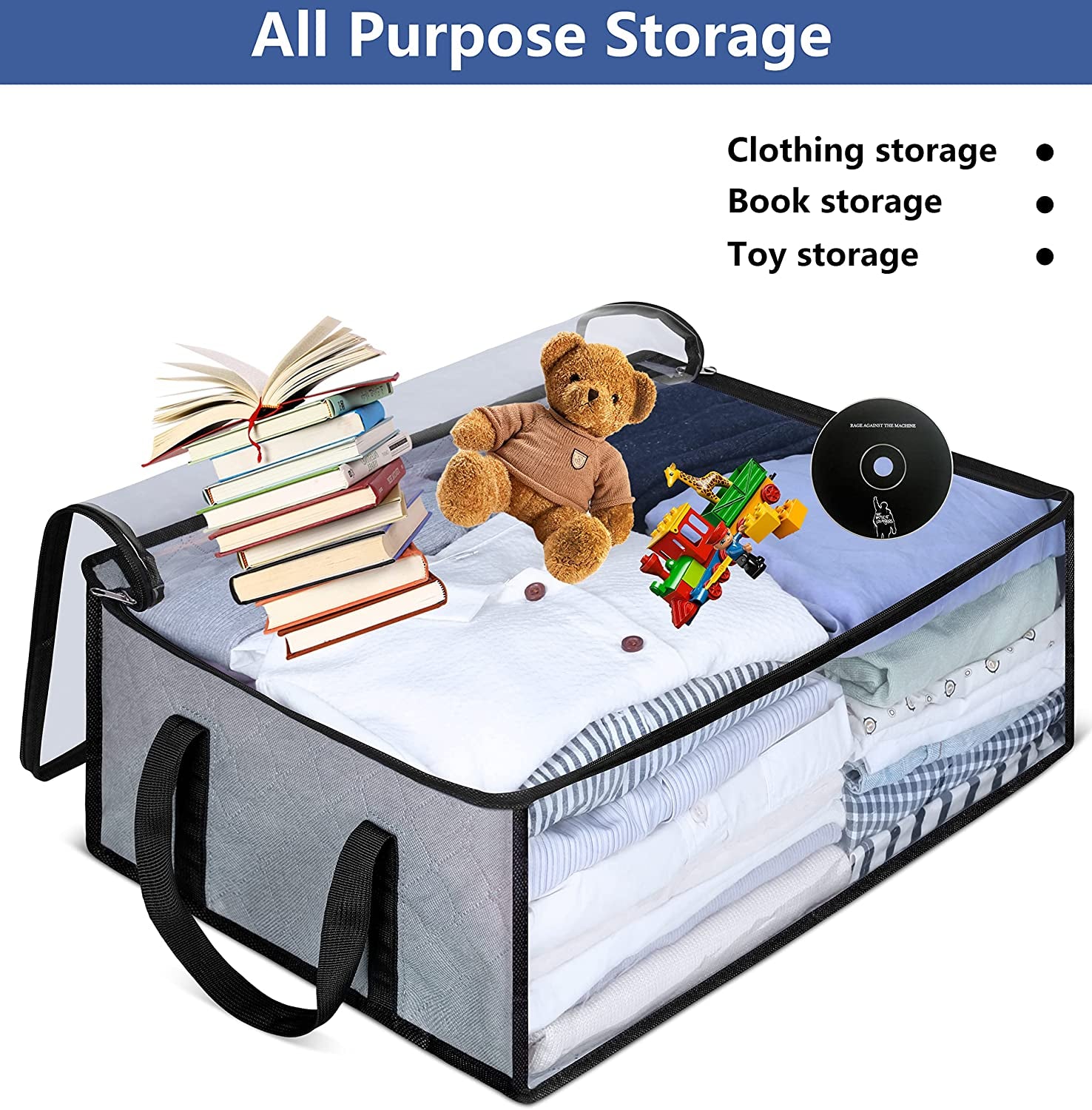 Hat Storage for Baseball Caps, Large Holds up to 40 Caps Wide Hat Organizer for Closet Snapback Holder, Grey