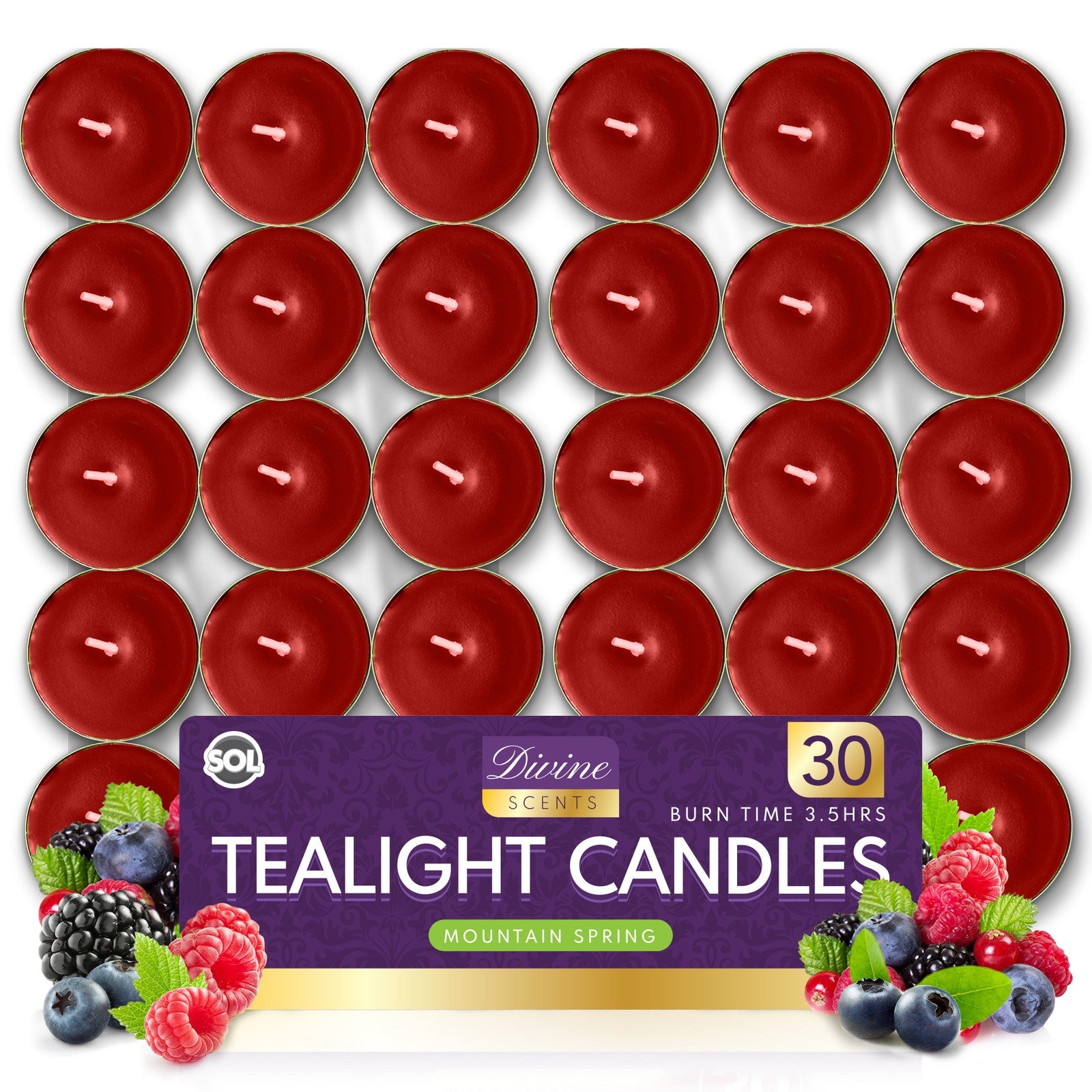 15-30Pk Scented Tea Lights Candles | Various Perfumes 3.5 Hour Burn Tealights