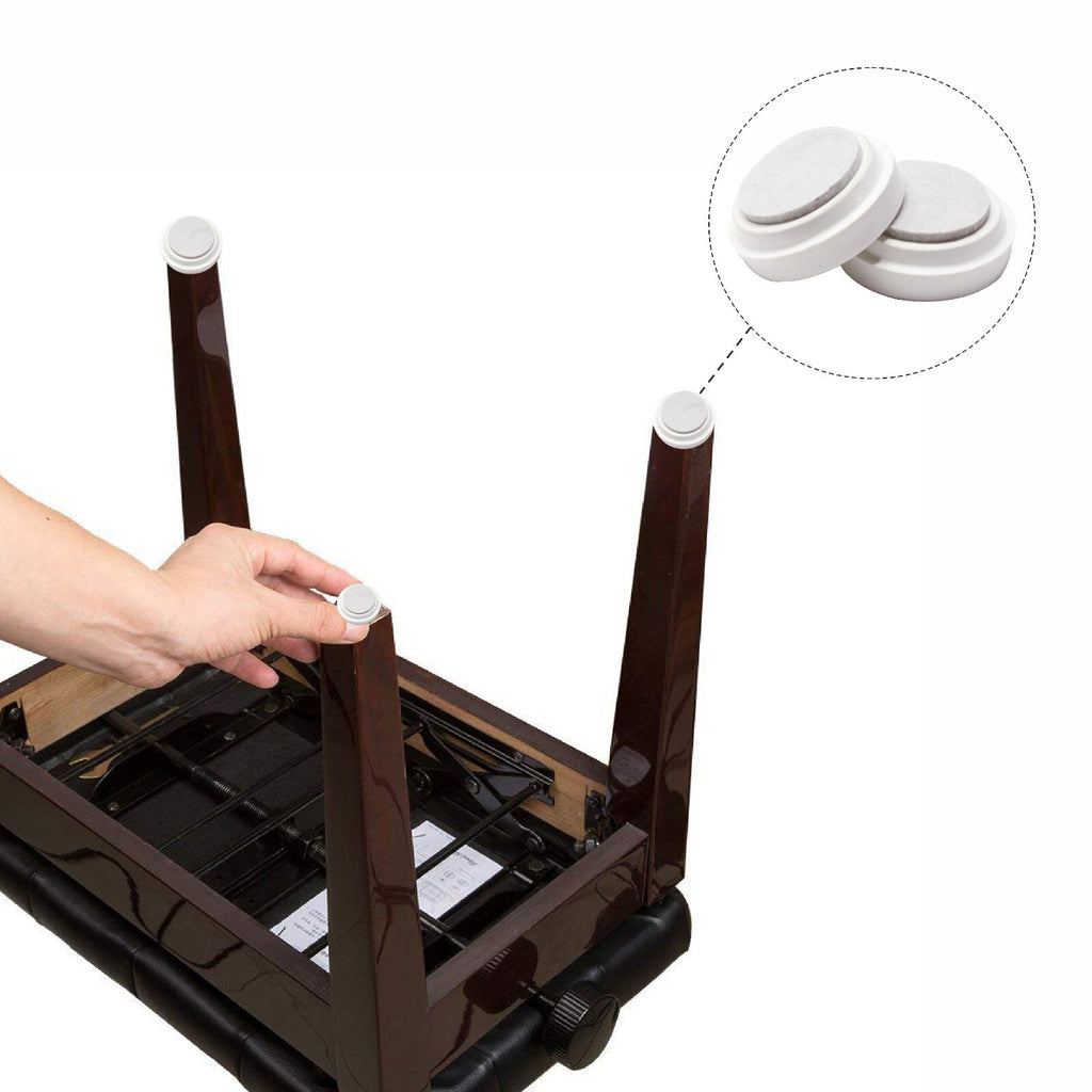 Castor Cup Floor Protector Large White Wooden Tile Protector Carpet Floor 66Mm