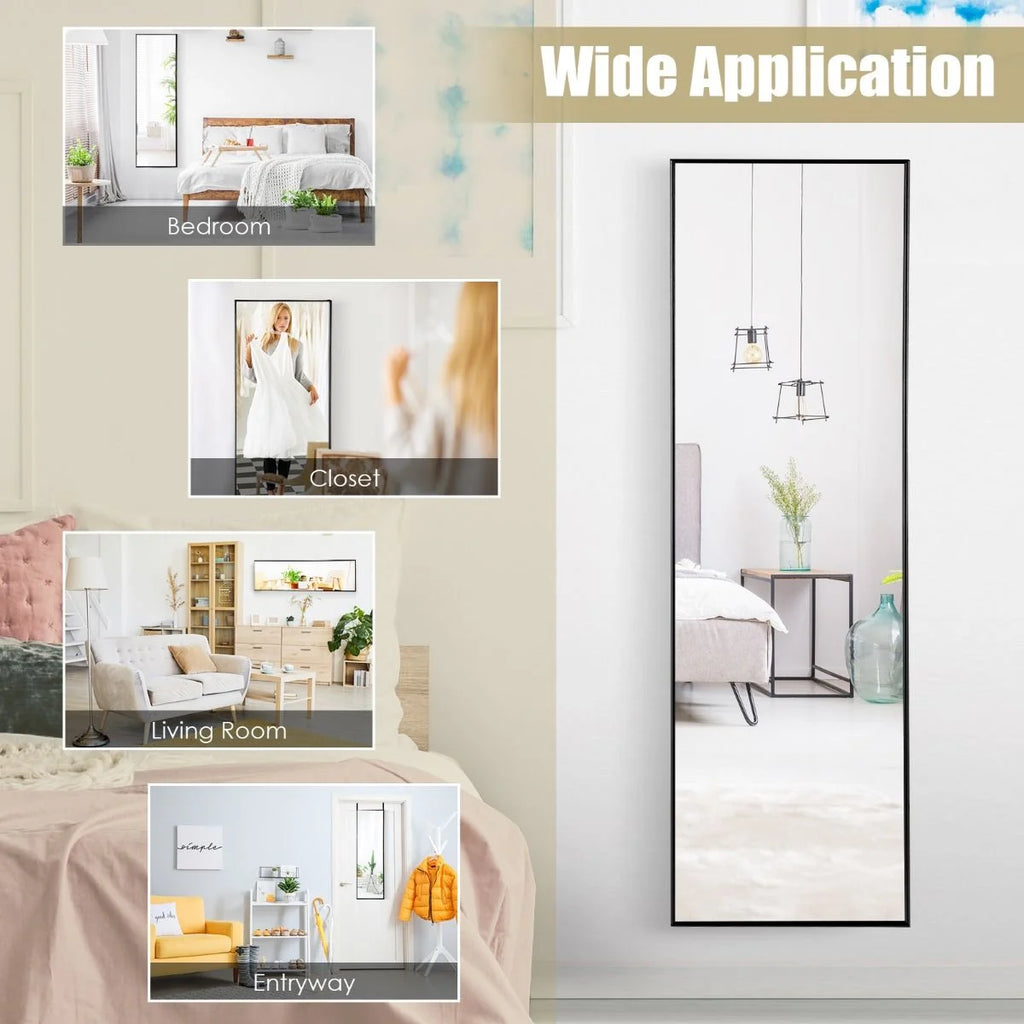 120 X 37 Cm Full Length Wall Hanging Mirror with Adjustable Hook