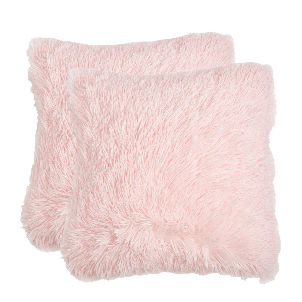 Sienna Fluffy Cushion Covers Filled Shaggy Fleece Sofa Scatter Pillow 55 X 55Cm