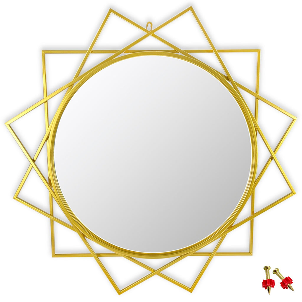 Large Wall Mounted Mirror Modern Gold Accent Bedroom Bathroom Makeup Mirror