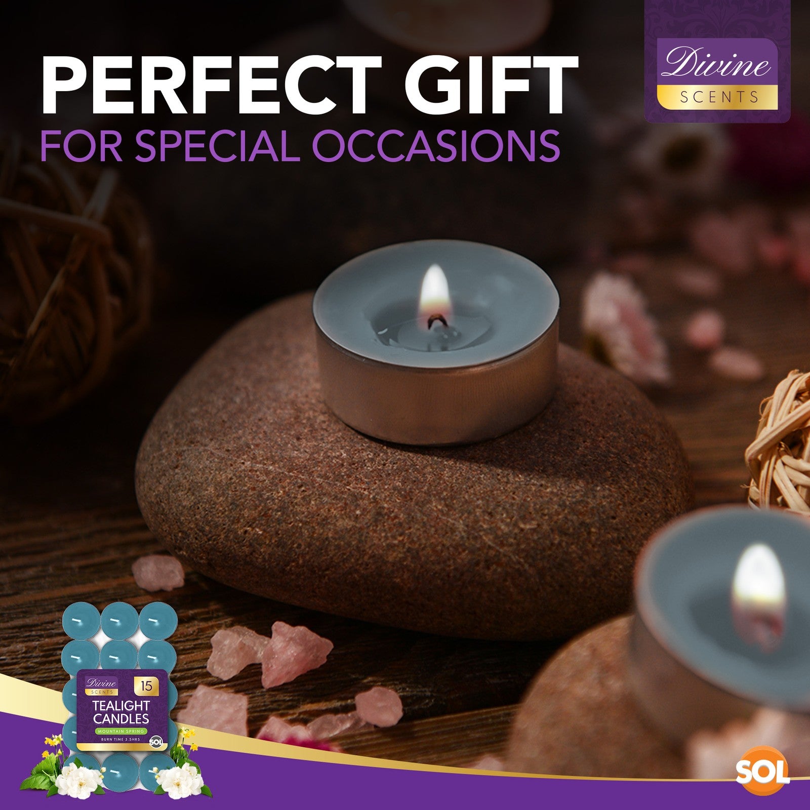 15-30Pk Scented Tea Lights Candles | Various Perfumes 3.5 Hour Burn Tealights