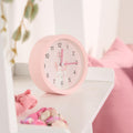 Kids Small Wall Clock Bedside Home Decor round Face Bedroom Quartz Rabbit Space