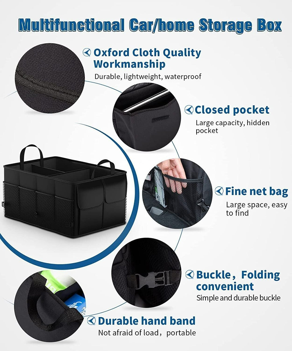Car Boot Organiser Foldable Portable Heavy Duty Tidy Car Storage Organiser UK