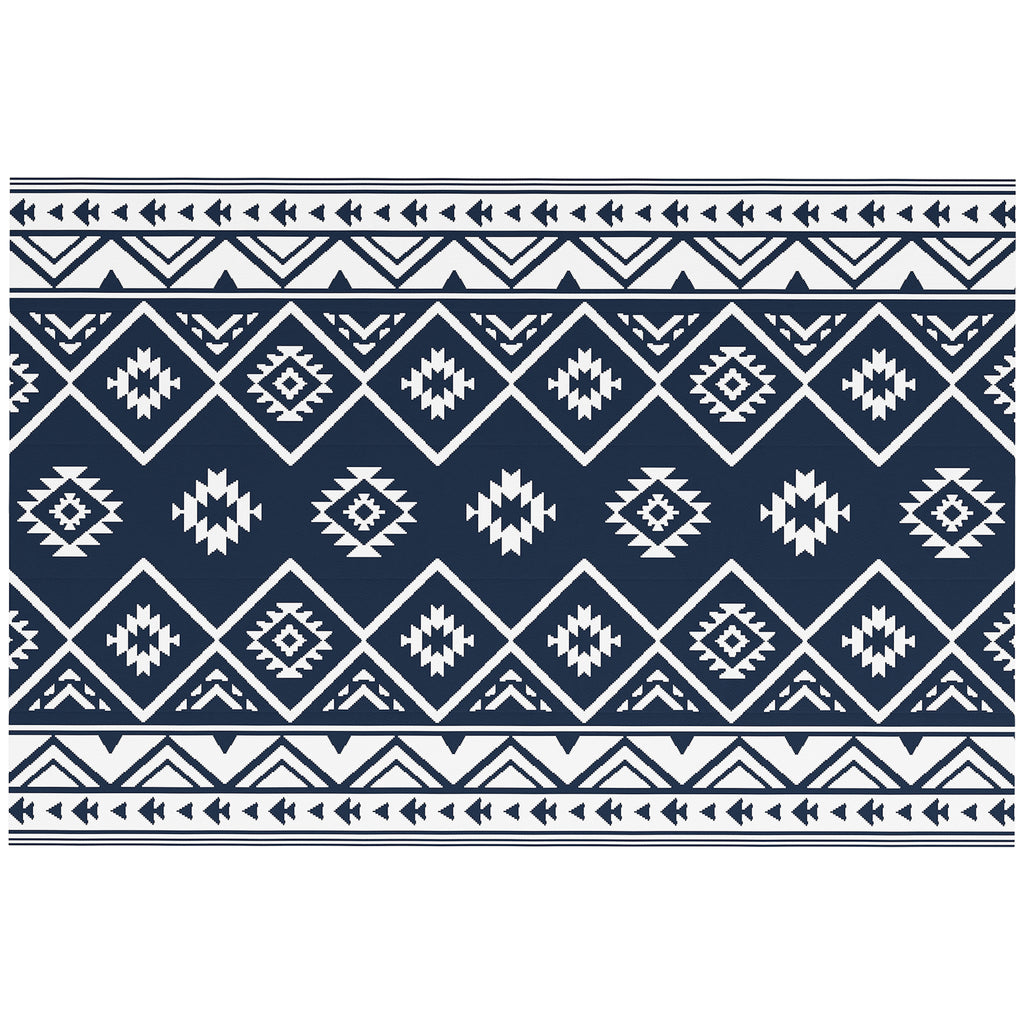 Reversible Outdoor Rug W/ Carry Bag for RV Camping Beach