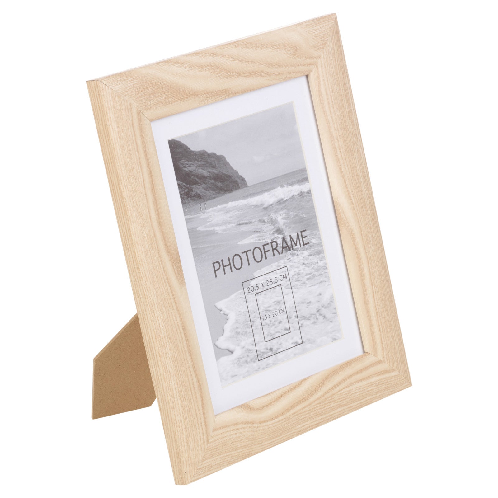 Vinyl Wooden Look Effect Free Standing Picture Photo Frames with Mount Home Gift