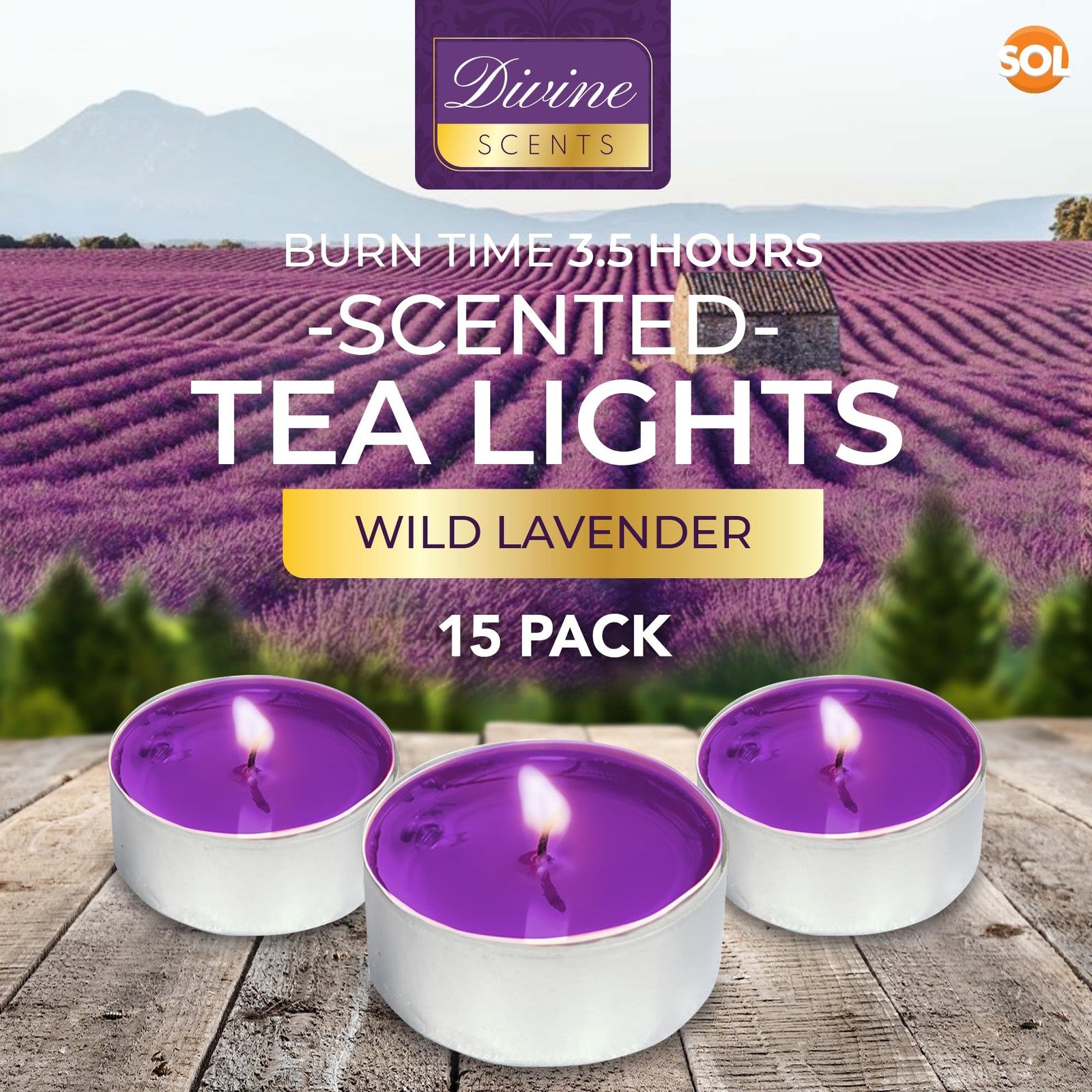15-30Pk Scented Tea Lights Candles | Various Perfumes 3.5 Hour Burn Tealights