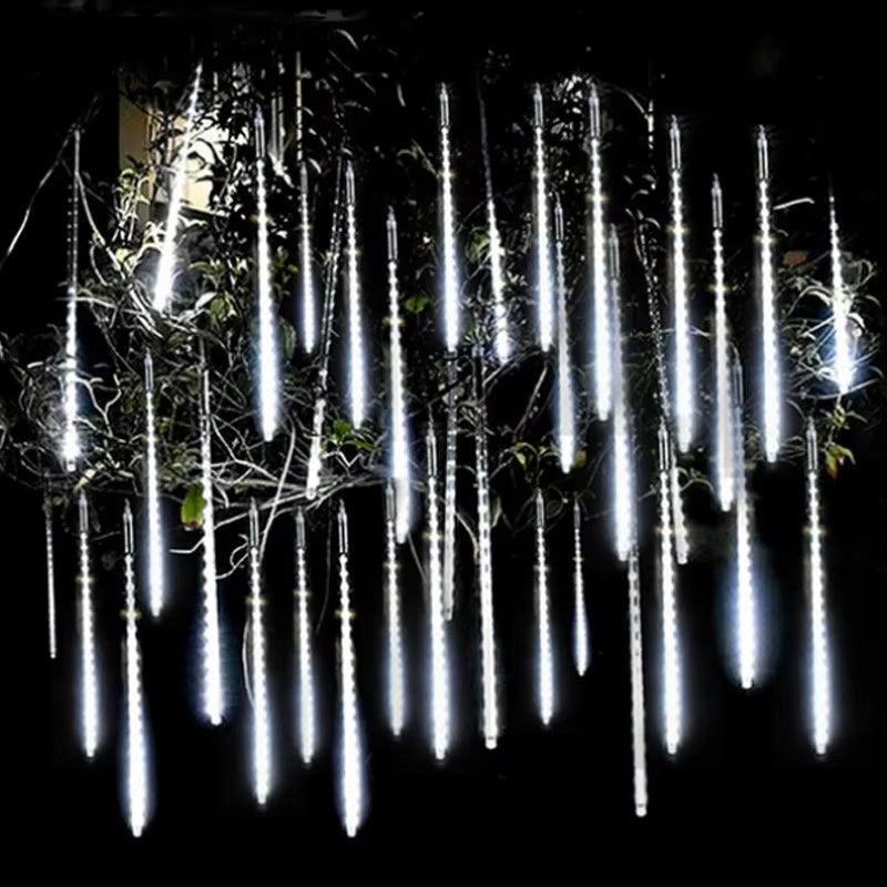 8 Tubes LED Meteor Shower Light EU Plug Street Outdoor Lighting New Year Tree Christmas Decorations for Home
