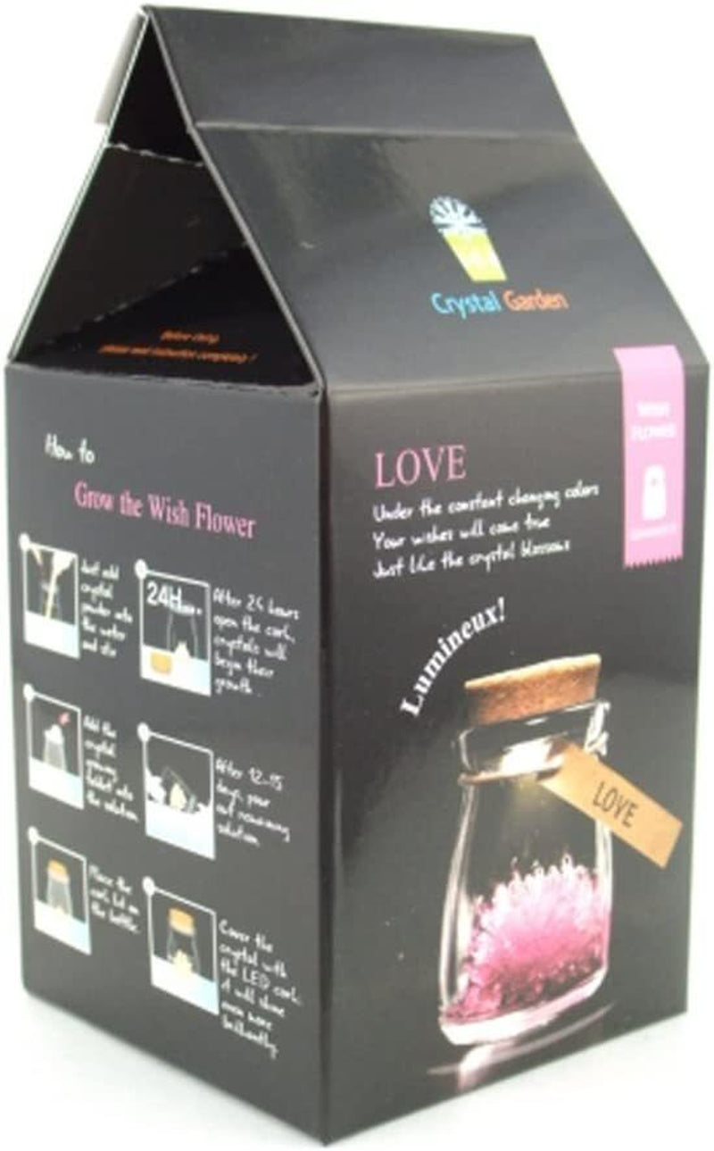 CRYSTAL WISH FLOWER Glass Ornament Decoration Gift Artificial Flowers Decor UK