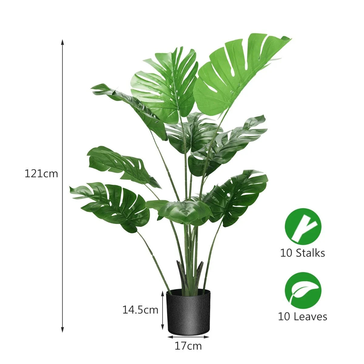 1.2/1.5 Meter Artificial Monstera Plants for Indoor Decoration