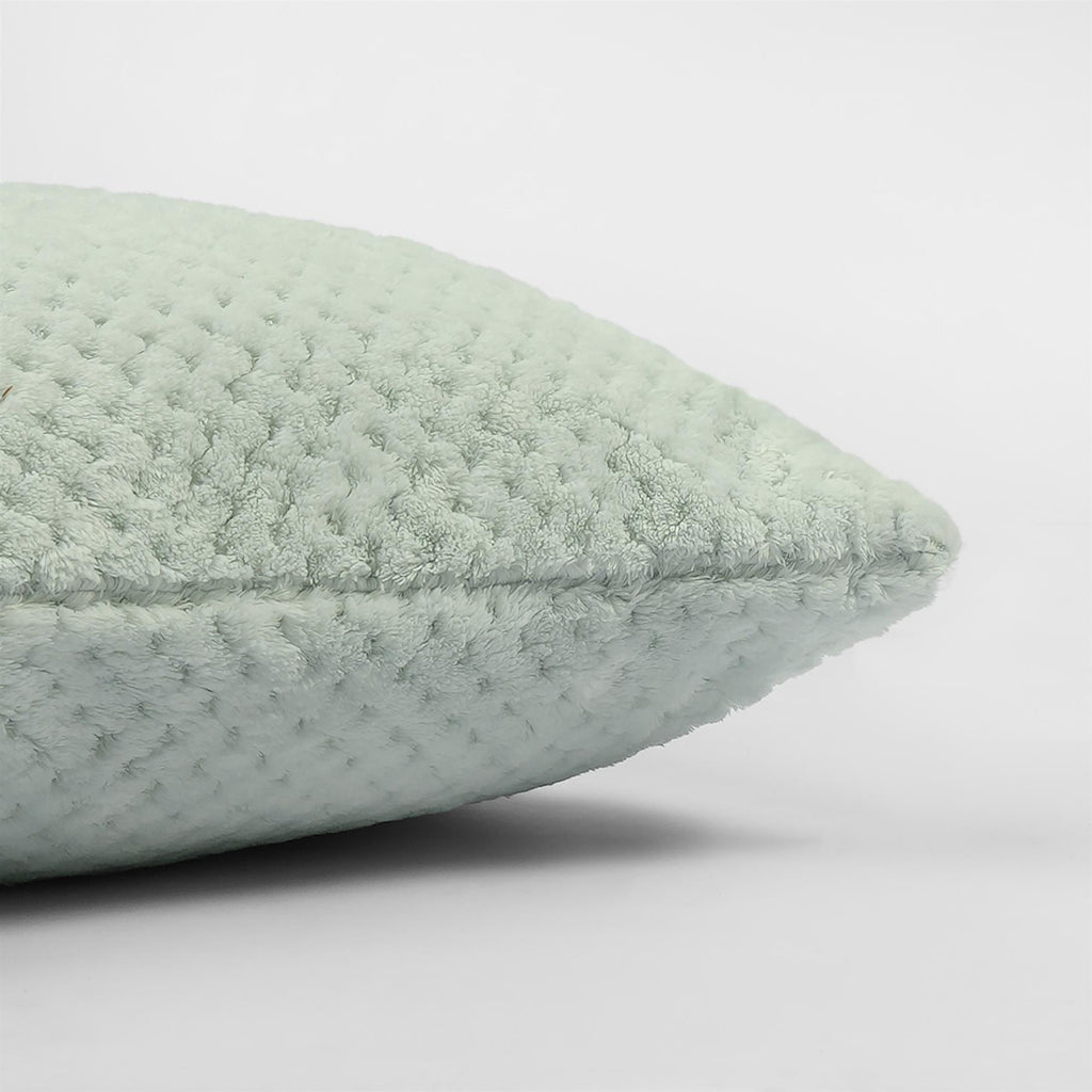 Brentfords Waffle Cushion Covers Popcorn Fleece Set of 2 Pack Sofa - 18" X 18