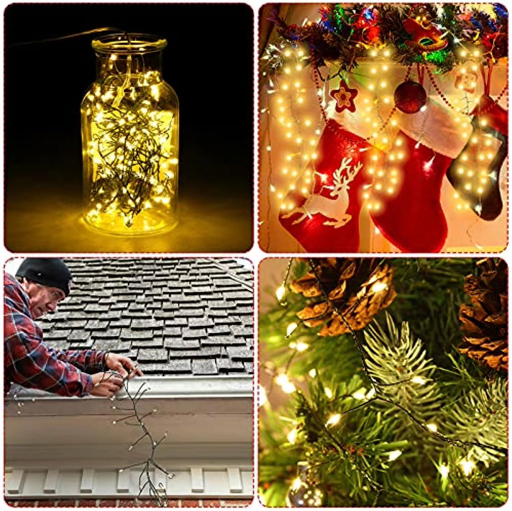 36M Cluster LED Christmas String Lights Outdoor Decoration Garden Tree Waterproof Lamp for Halloween Party Home Holiday Lighting
