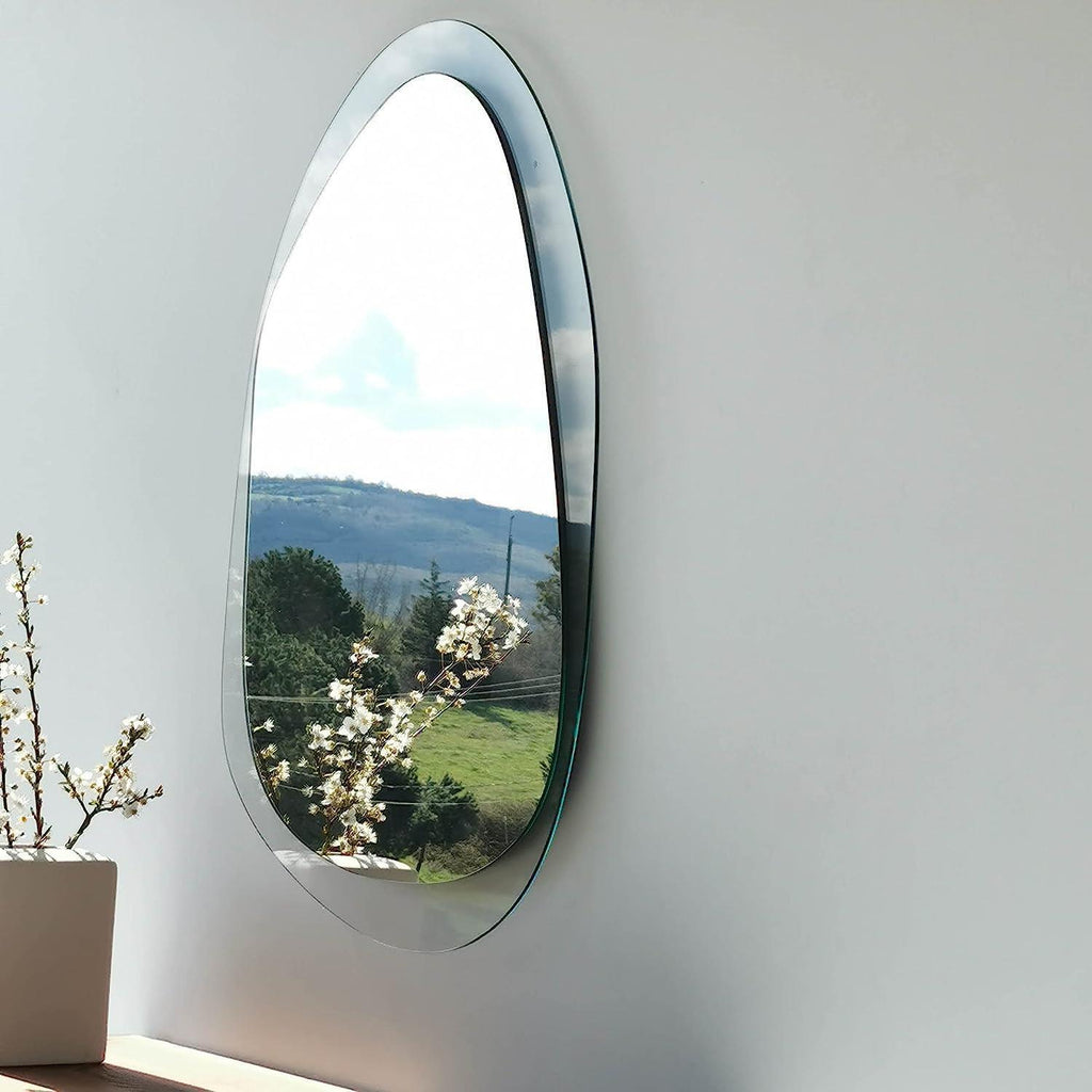 Wall Mirror with Clear Rear Glass Gozos Modern Industrial Marzagon Mirror