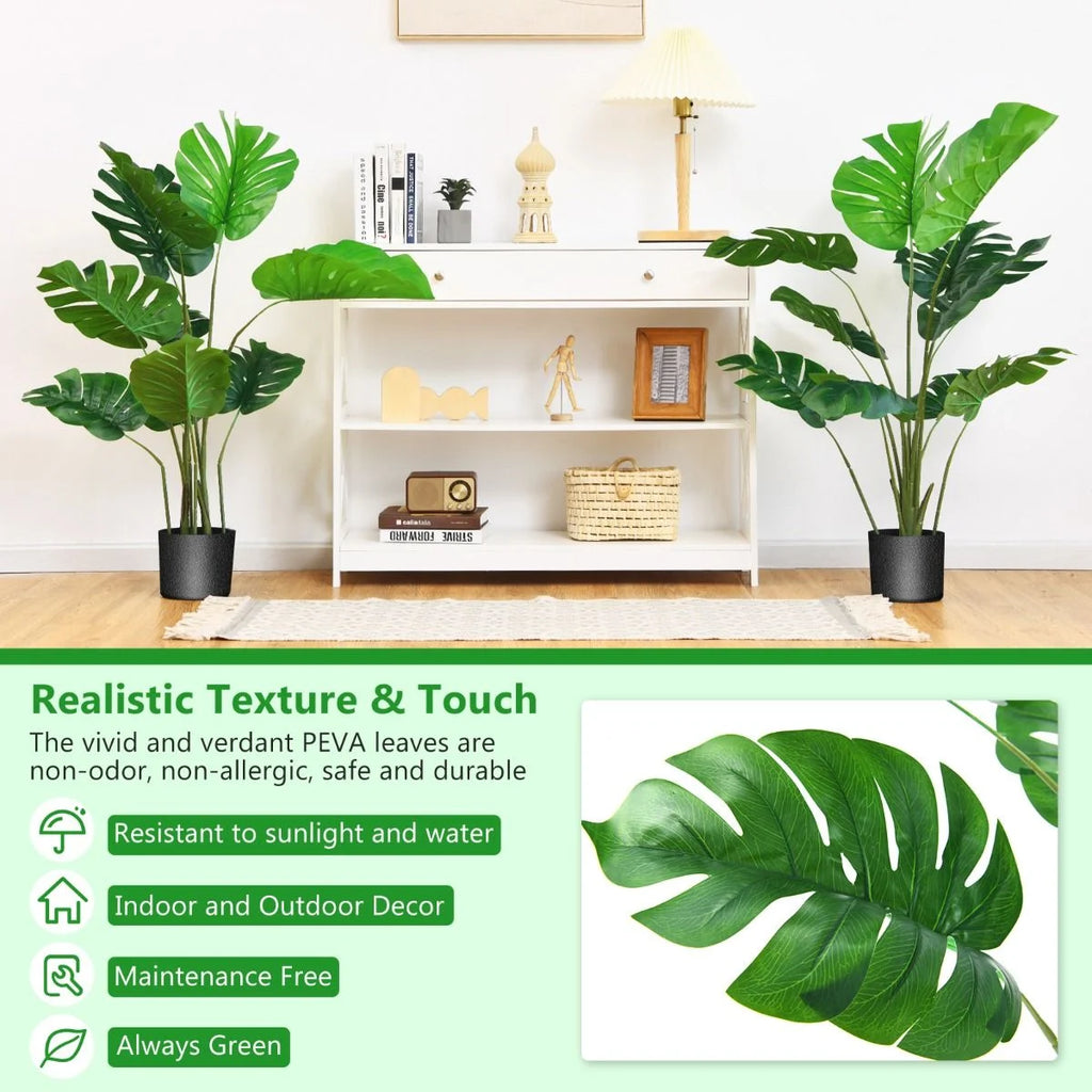 1.2/1.5 Meter Artificial Monstera Plants for Indoor Decoration