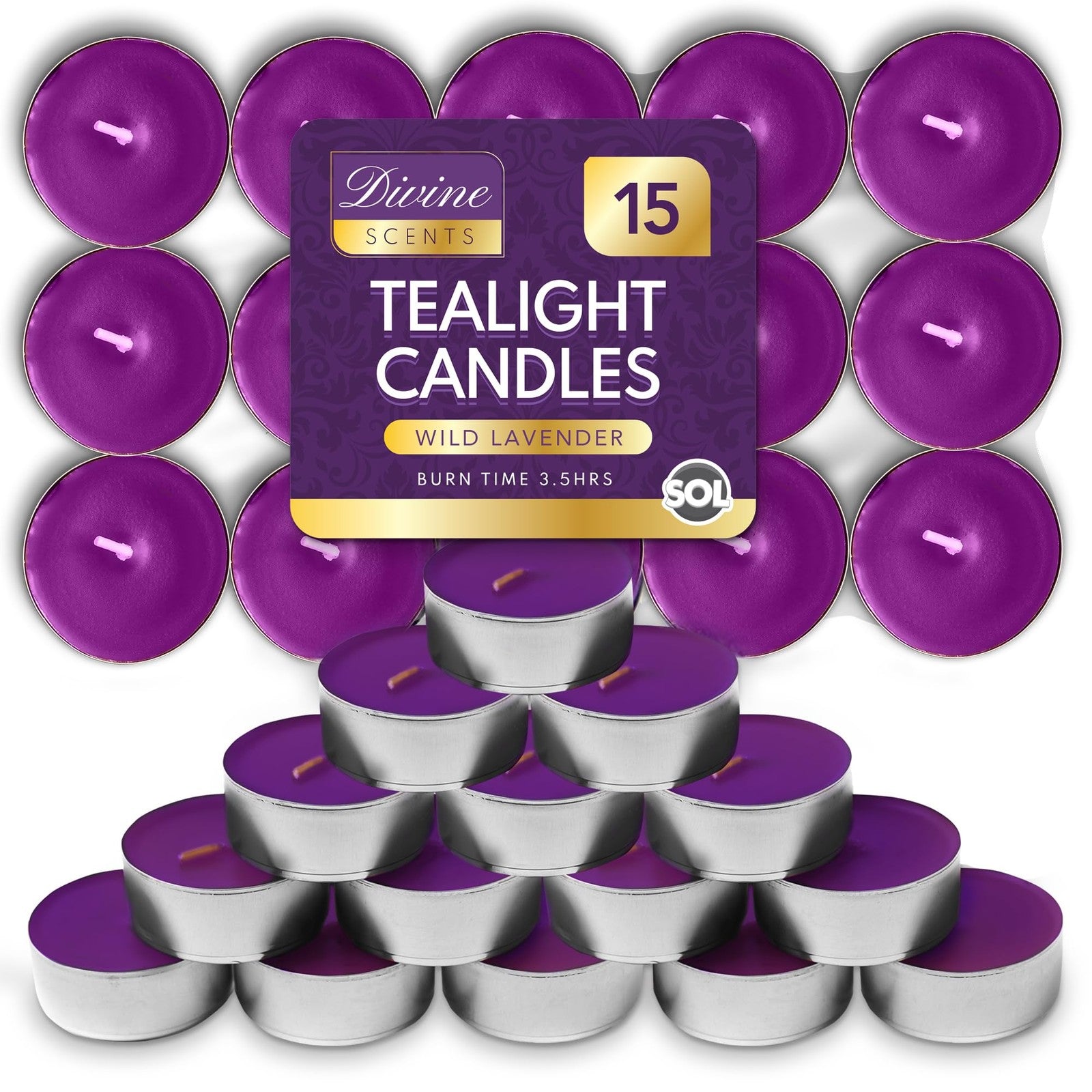 15-30Pk Scented Tea Lights Candles | Various Perfumes 3.5 Hour Burn Tealights