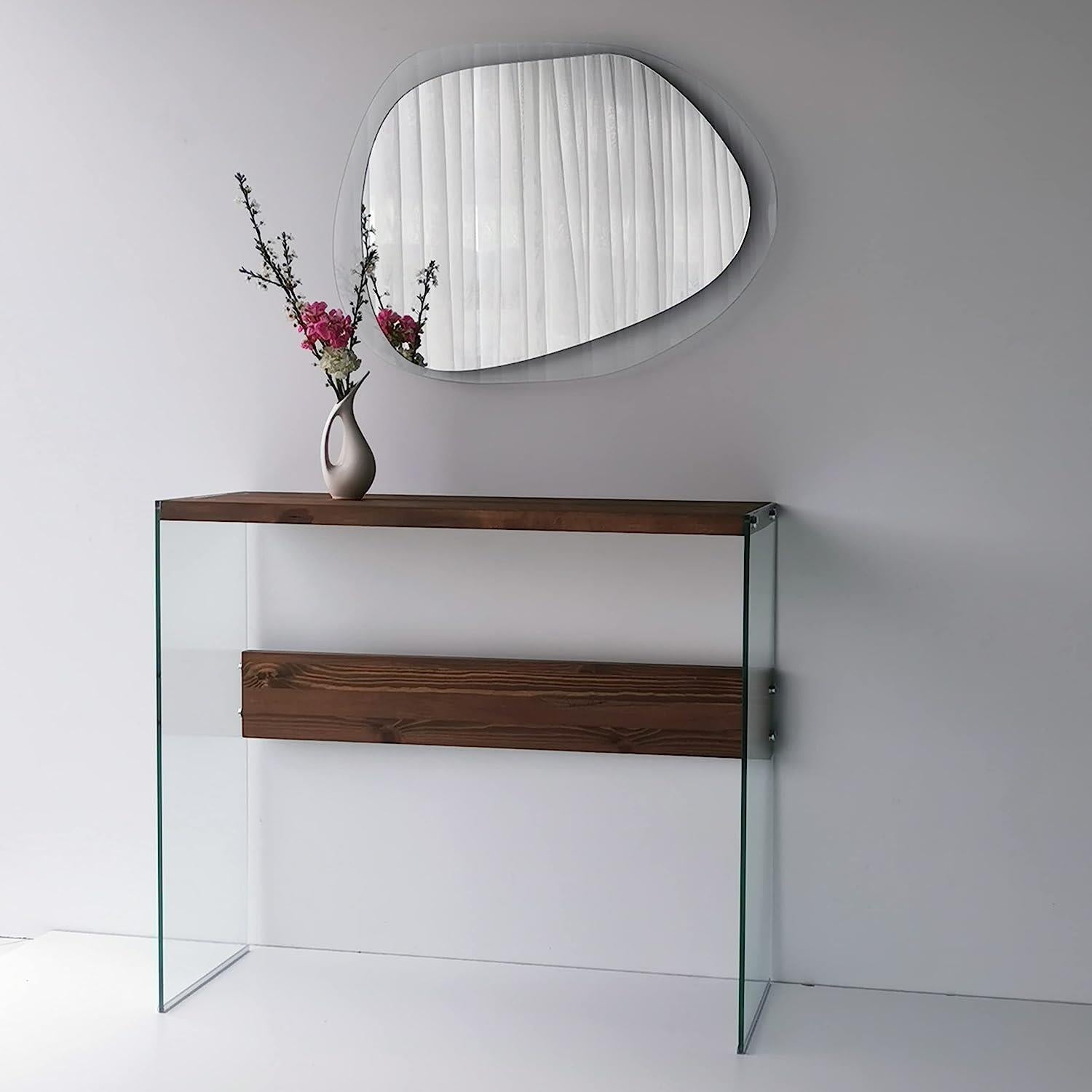 Wall Mirror with Clear Rear Glass Gozos Modern Industrial Marzagon Mirror