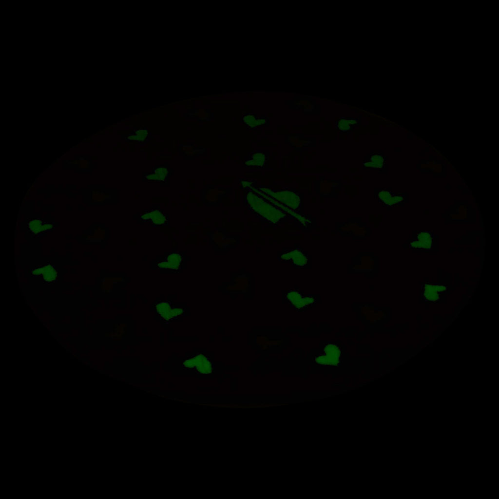 100Cm Glow in the Dark Rug round Circle Kids Bedroom Playroom Plantation Mat NEW