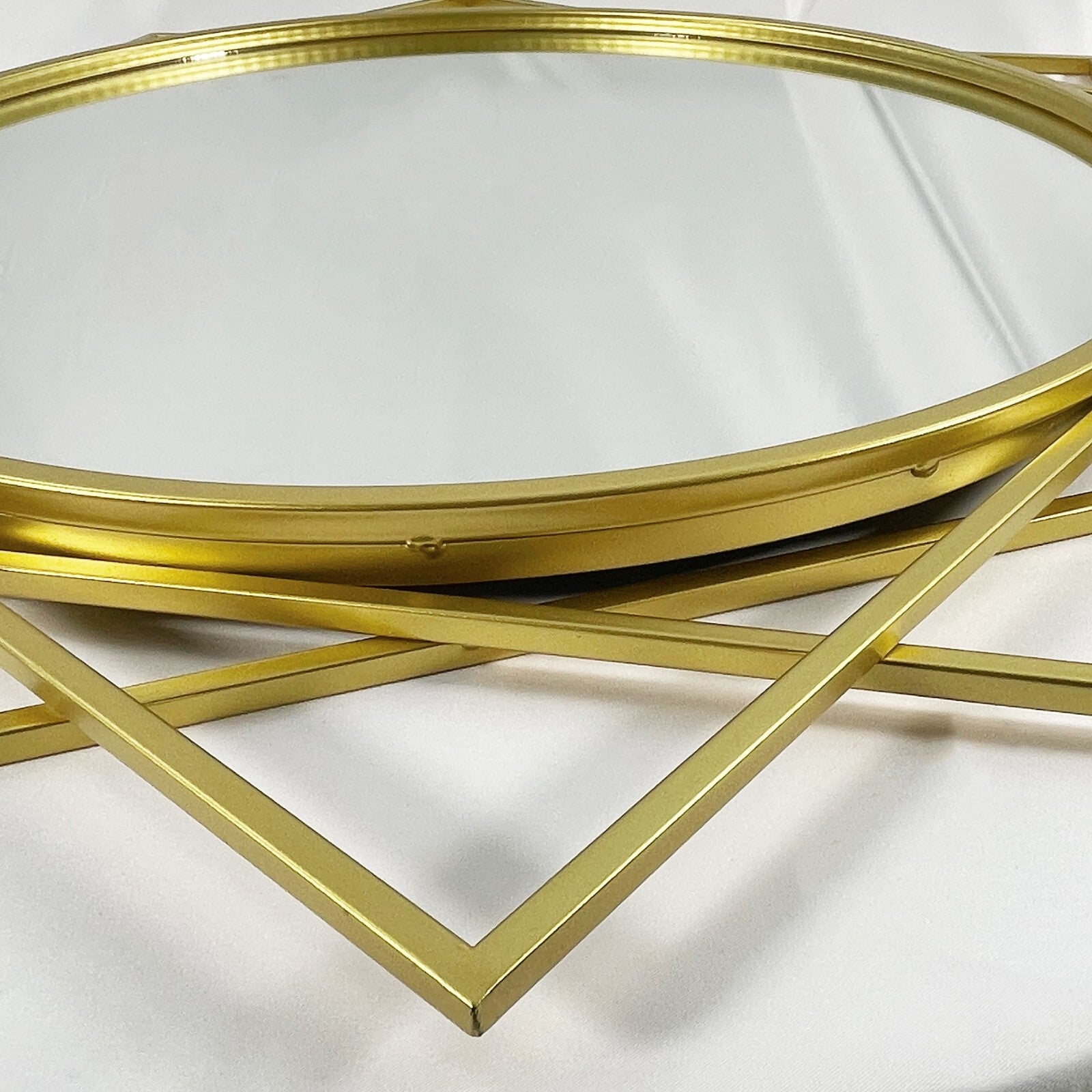 Large Wall Mounted Mirror Modern Gold Accent Bedroom Bathroom Makeup Mirror