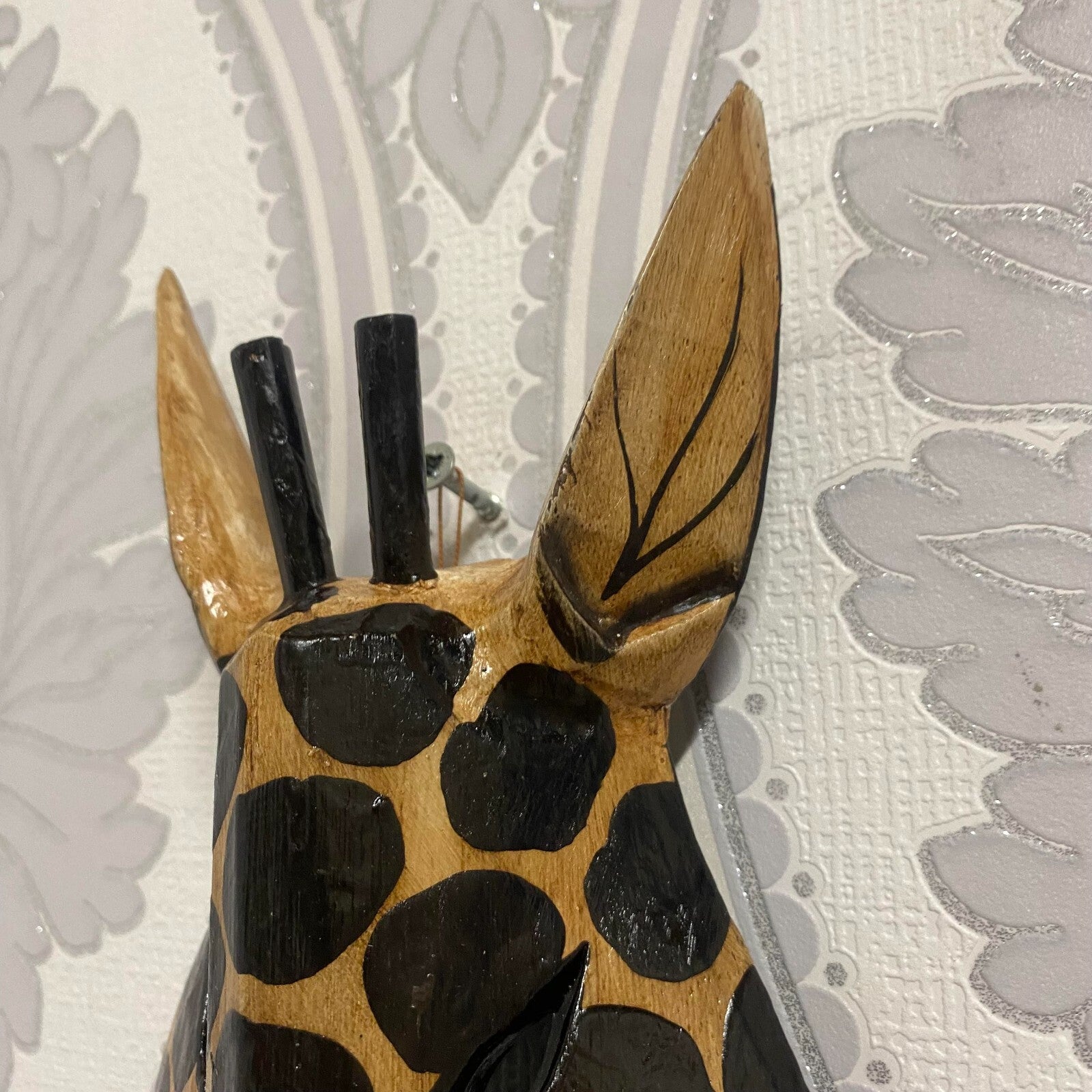 Wooden Zebra Giraffe Animal Head Home Wall Decoration 30Cm Christmas Gift