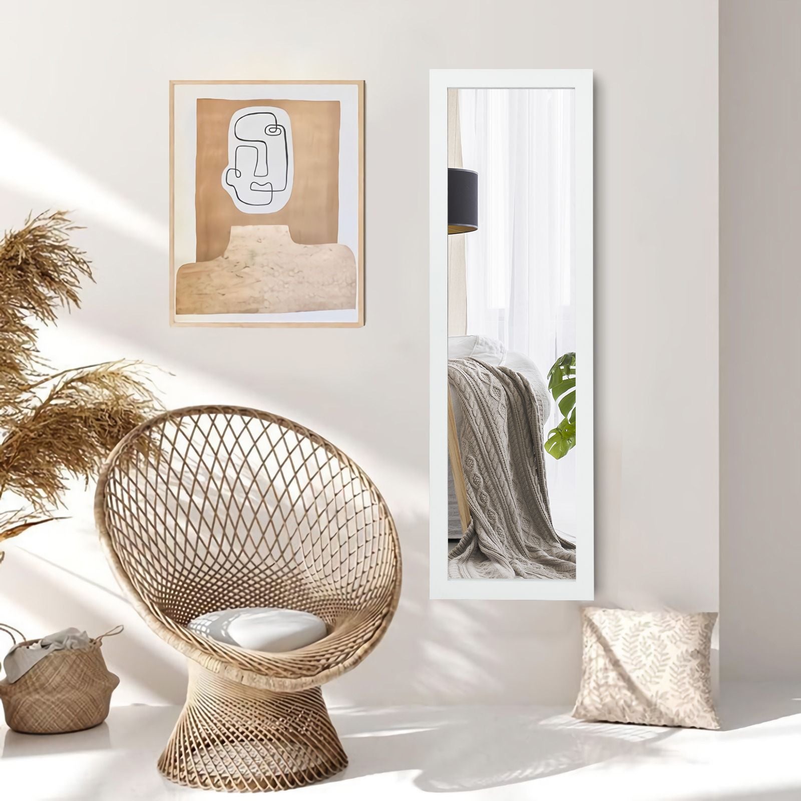 Full Body Mirror Wall Mounted Dressing Mirror for Bedroom